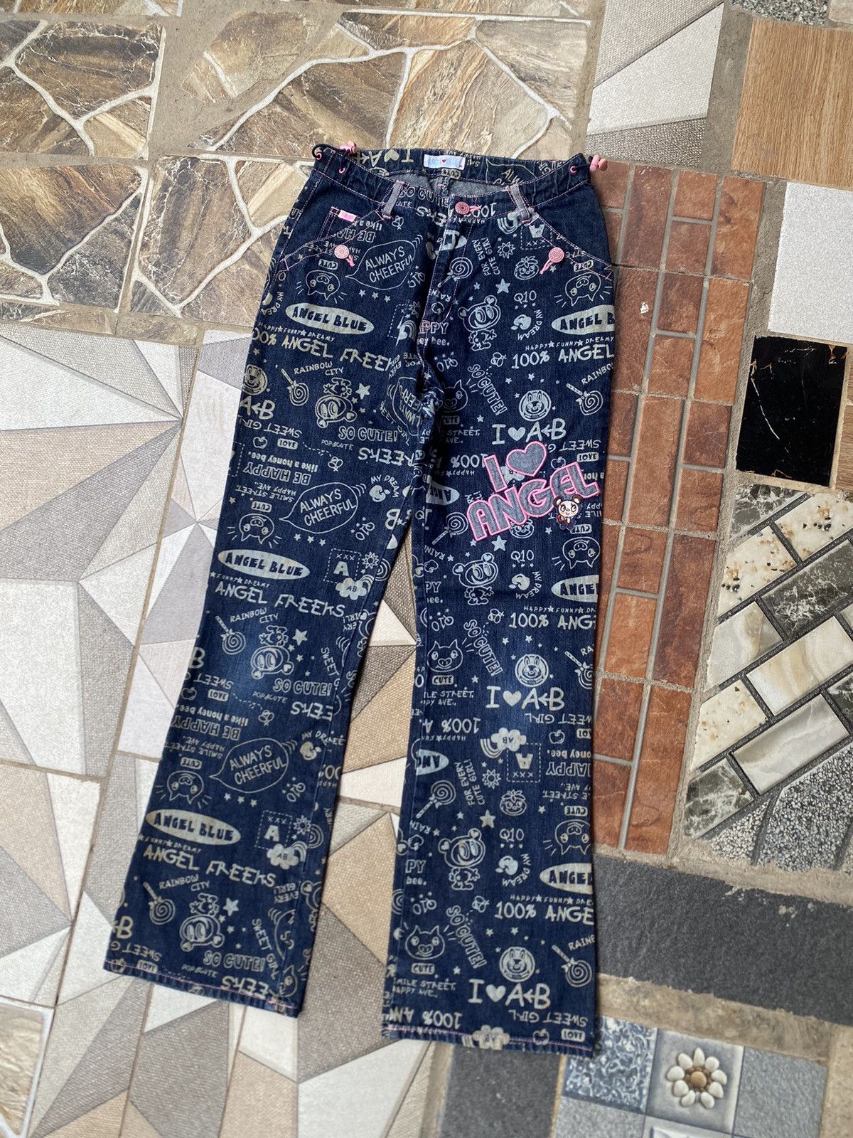 Angel Blue × Hysteric Glamour × Japanese Brand Y2K Japanes Angel Blue Flare Jeans Size 27" / US 4 / IT 40 - 3 Thumbnail