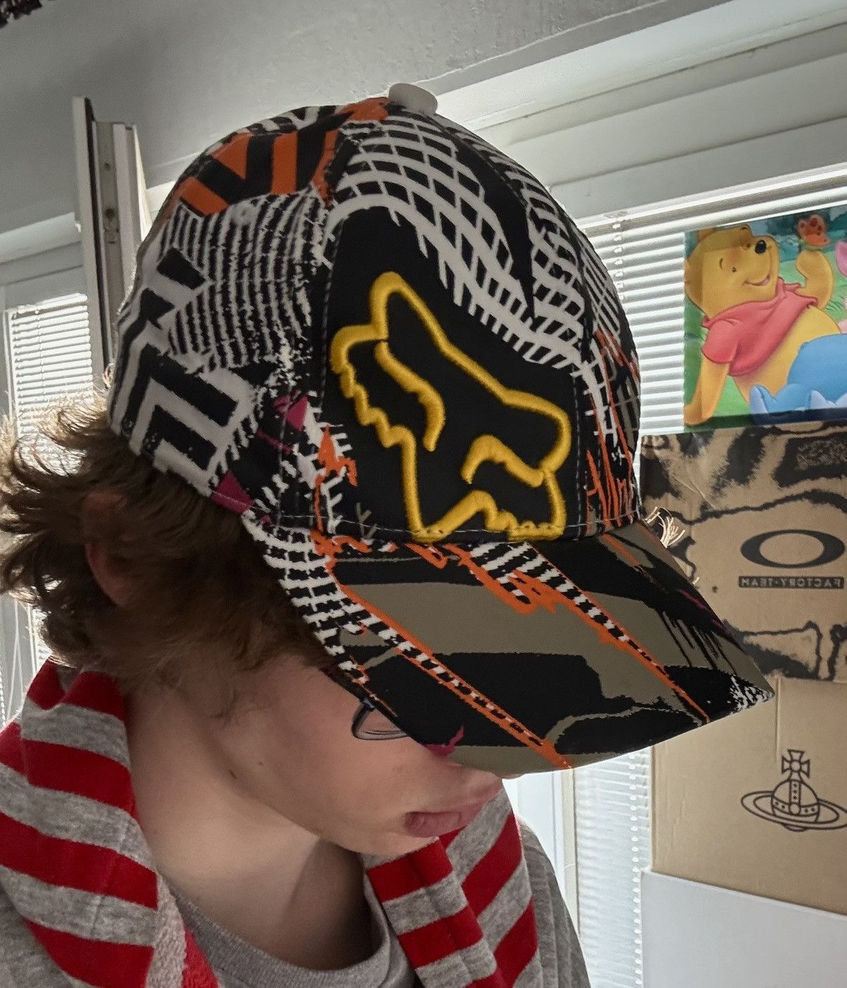 Fox Racing Rare Fox Racing All Over Print Flexfit Cap Y2K Streetwear Size ONE SIZE - 9 Thumbnail