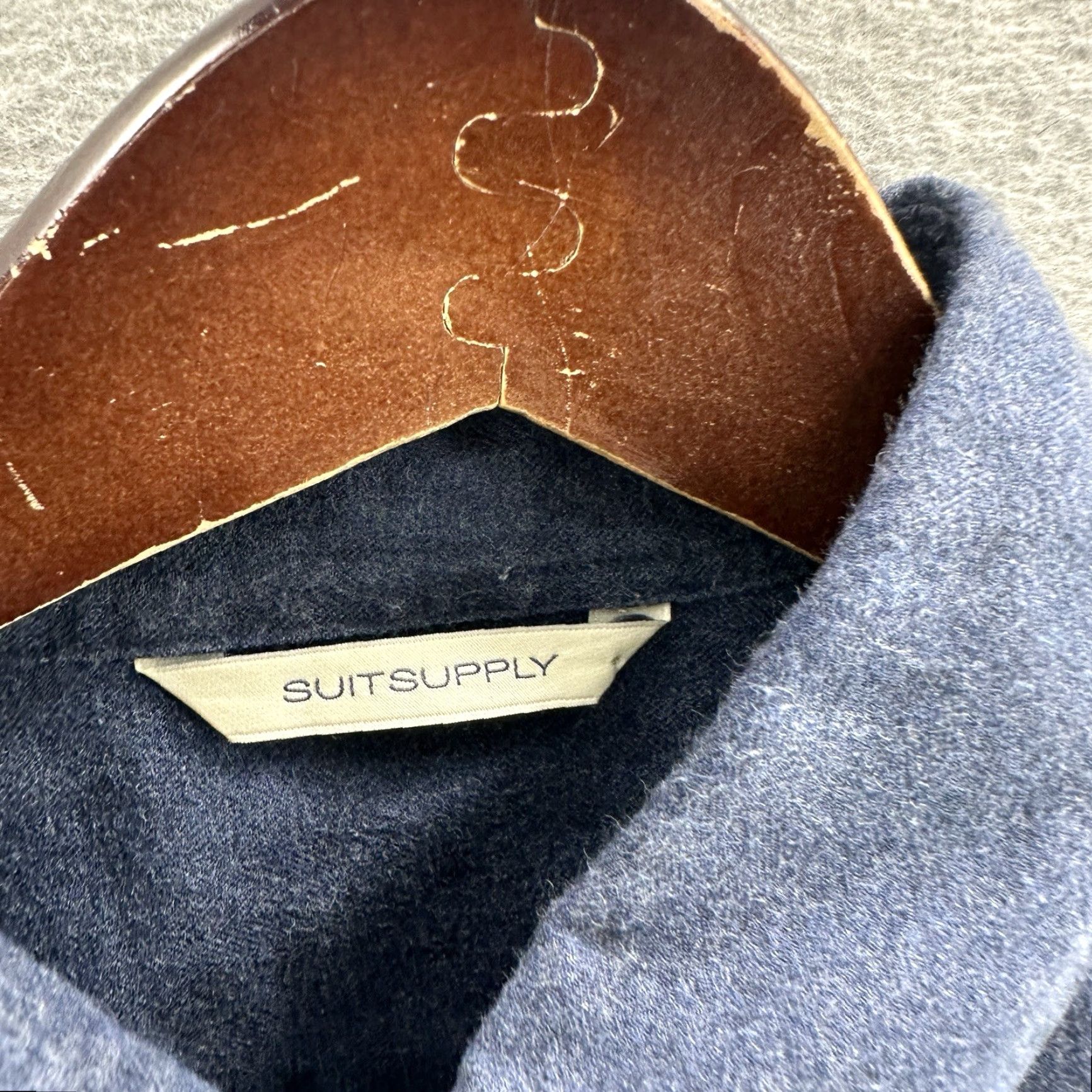 Suitsupply Suitsupply Blue Flannel Dress Shirt Mens Small Button Down Cotton Preppy Shirt Blue 90s? Size 36R - 7 Thumbnail