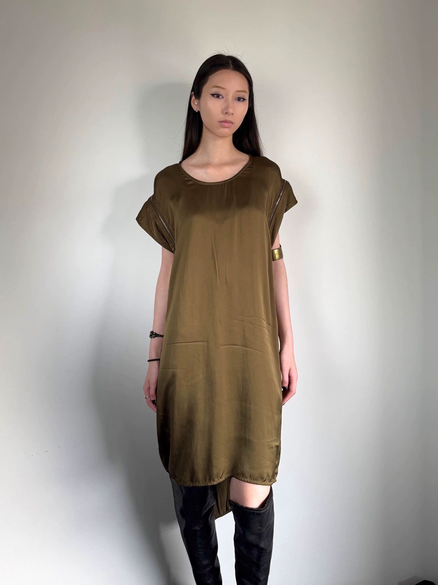 Vintage Vintage Italian Drop Deconstructed Draped Crewneck Dress Size S / US 4 / IT 40 - 3 Thumbnail