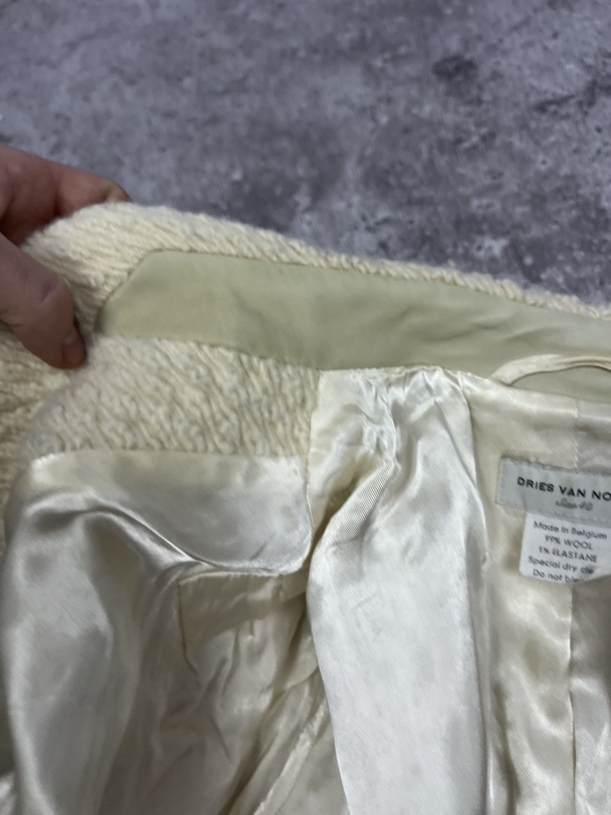 Dries Van Noten Dries Van Noten Wool Leather Blazer Jacket Size S / US 4 / IT 40 - 12 Thumbnail