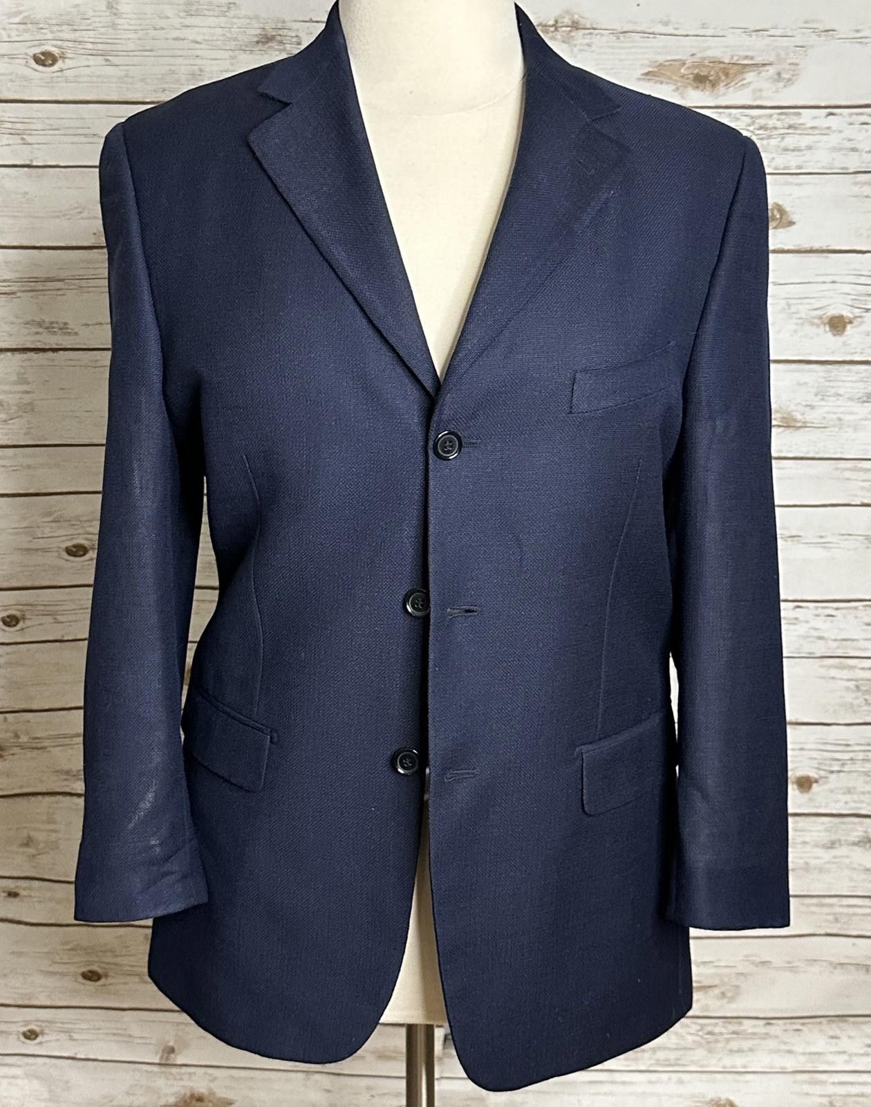 Other Classic navy Italian wool single-breasted blazer/sportscoat Size 52R - 1 Thumbnail