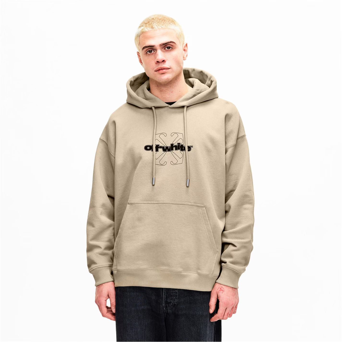 Off-White o1g2r1mq0226 Fortune Arrow Sketch Pull Over Hoodie In Brown Size US S / EU 44-46 / 1 - 3 Thumbnail