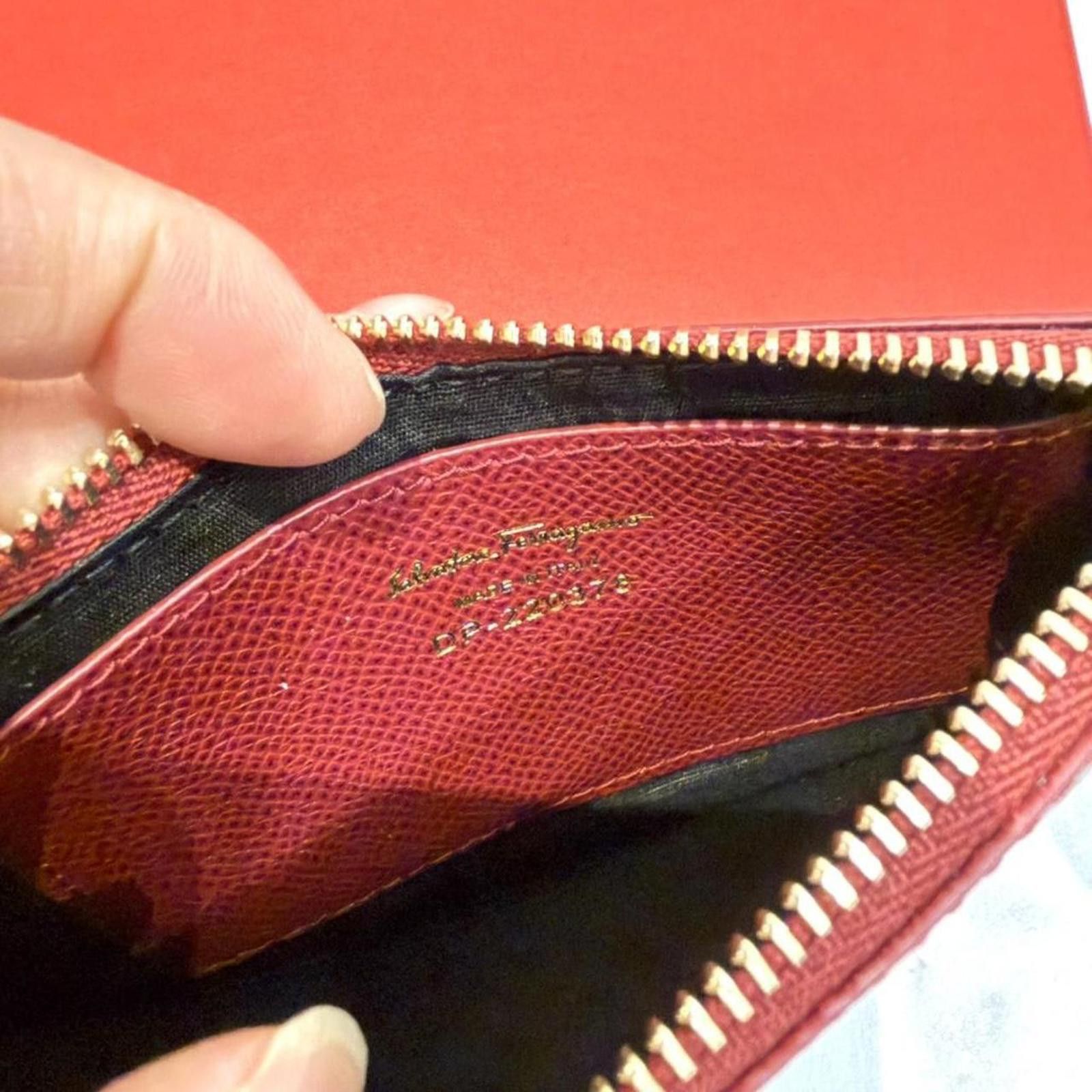 Salvatore Ferragamo Ferragamo card holder wallet with gold hardware Size ONE SIZE - 4 Thumbnail