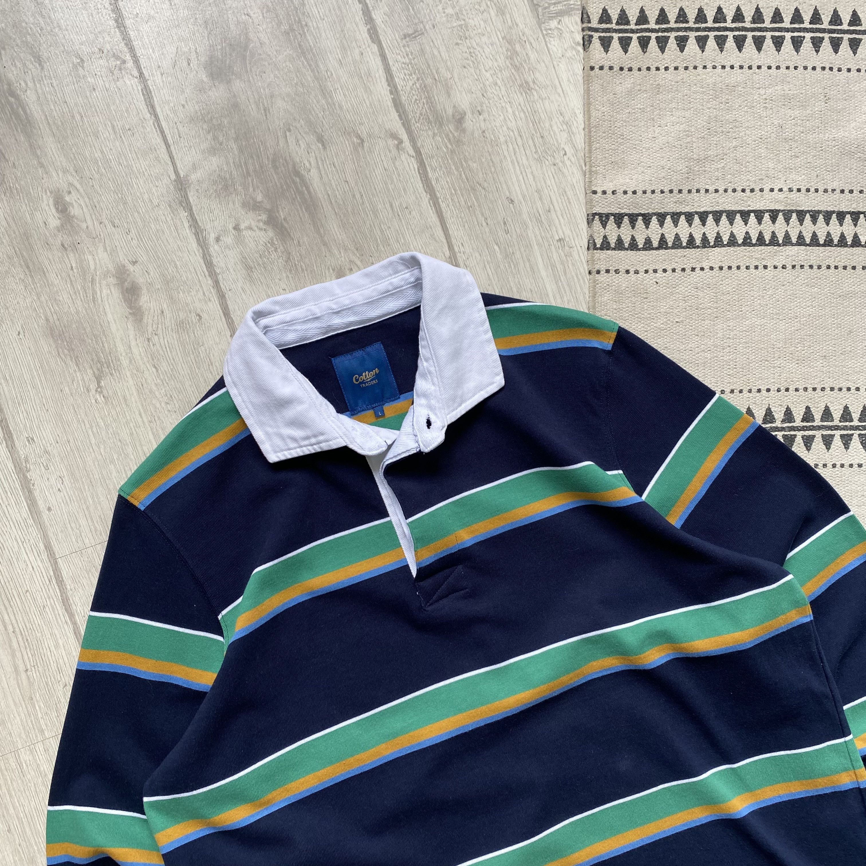 Cotton Traders Vintage Ralph Lauren striped rugby shirt long Cotton Traders Size US L / EU 52-54 / 3 - 2 Thumbnail
