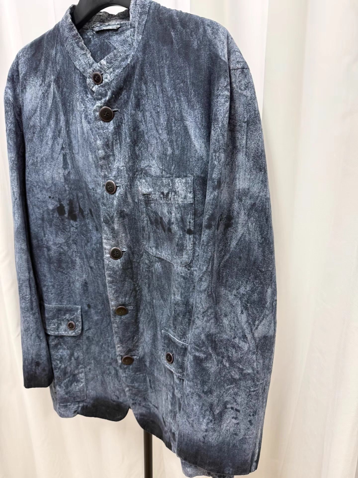 Issey Miyake ISSEY MIYAKE 94AW Frosted Pleats Stand Collar Jacket K20 Size US XL / EU 56 / 4 - 2 Thumbnail