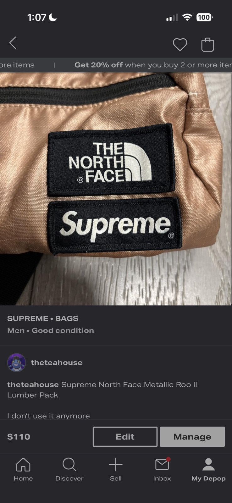 Supreme × The North Face Supreme North Face Metallic Roo IO Size ONE SIZE - 3 Thumbnail