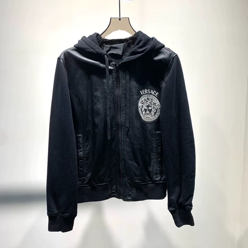 Versace Versace Spliced Leather Jacket Coat - dmc Size US M / EU 48-50 / 2 - 1 Thumbnail