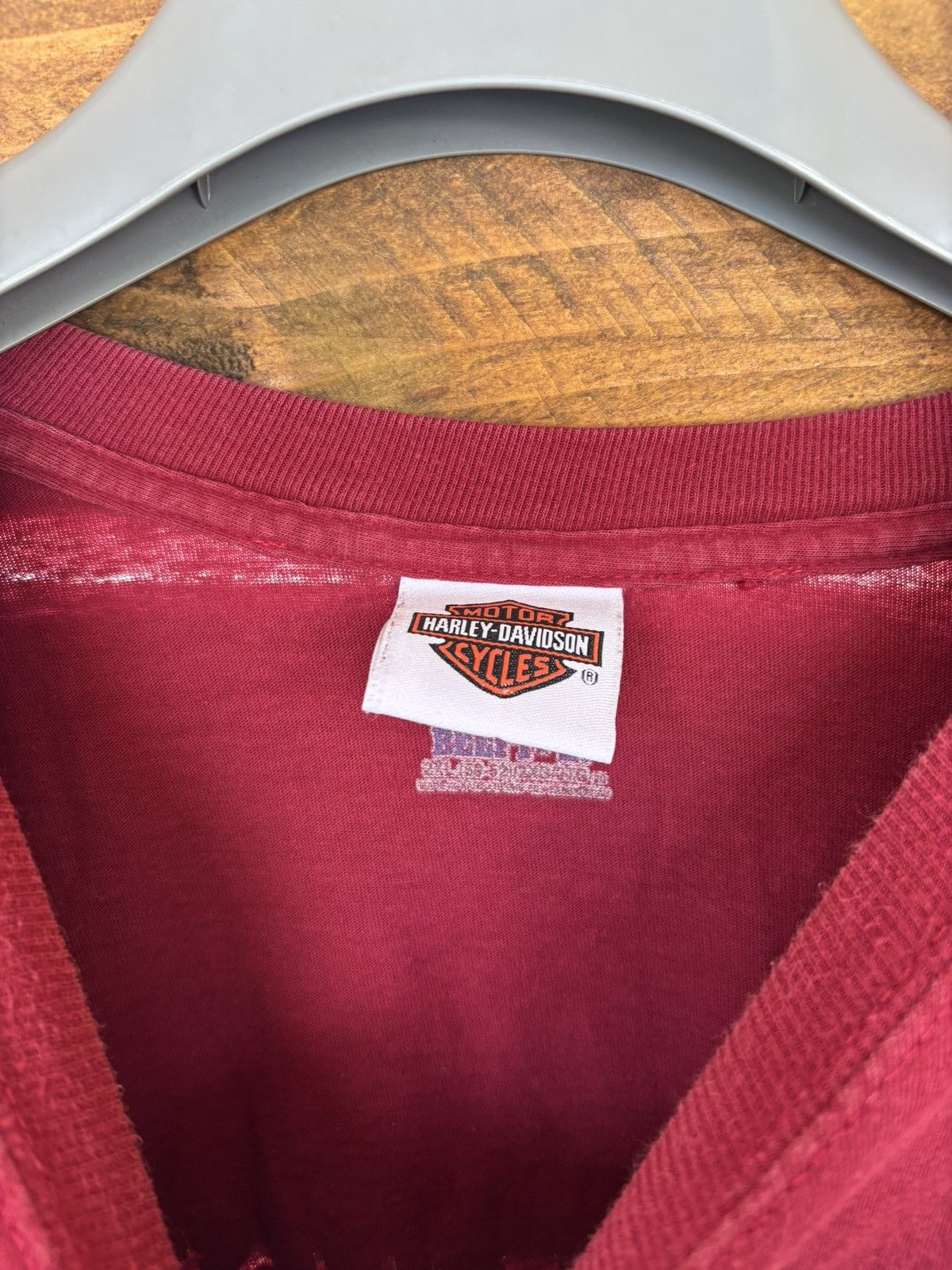 Harley Davidson Harley-Davidson Red Long Sleeve T- Shirt Size US XL / EU 56 / 4 - 3 Thumbnail