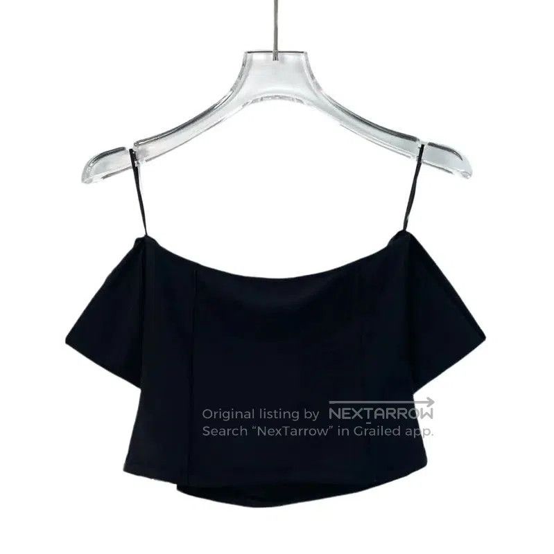 Chanel Chanel Black Off-Shoulder Short Sleeve Top . Size XS / US 0-2 / IT 36-38 - 2 Thumbnail