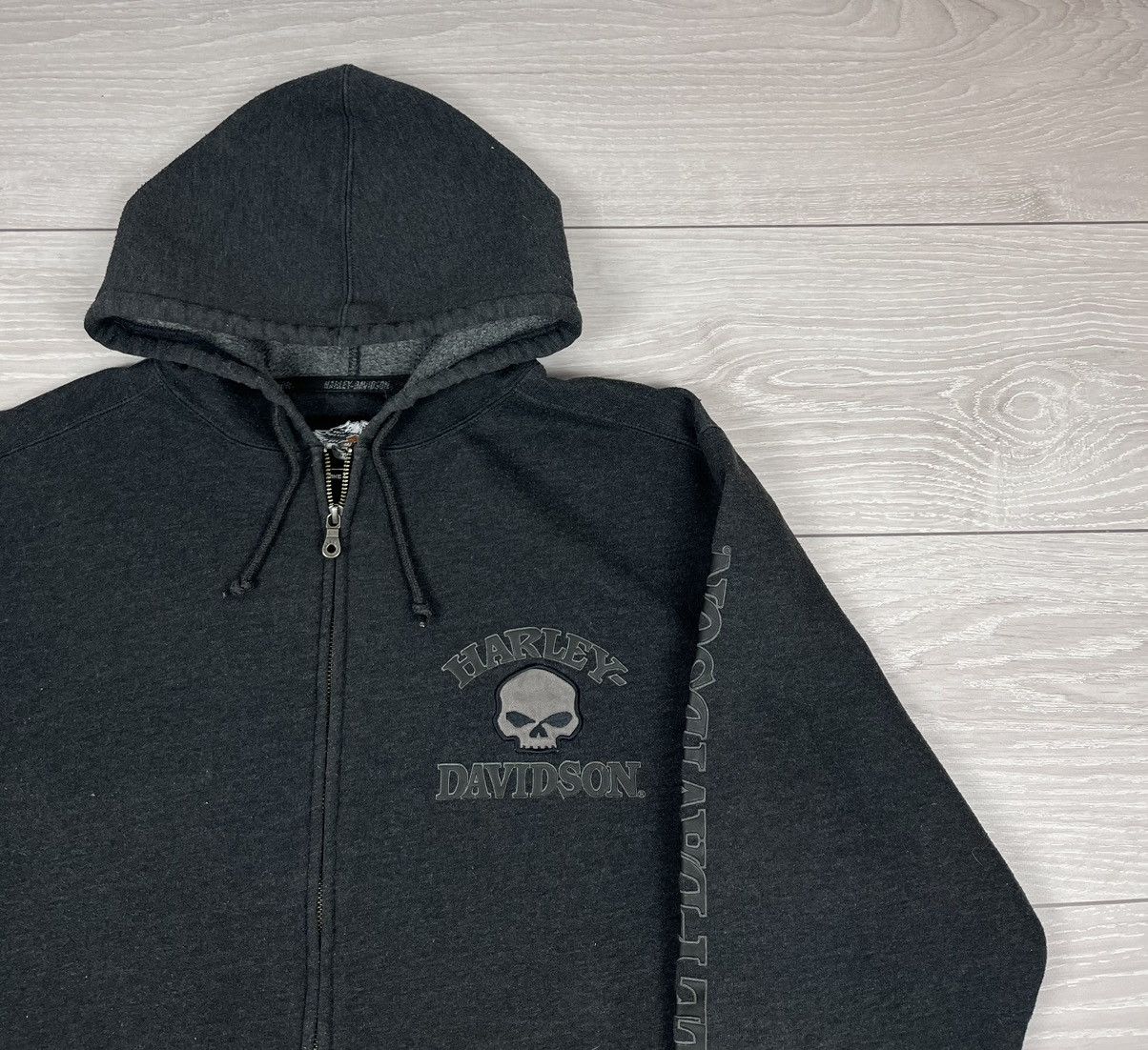 Harley Davidson Harley Davidson Y2K Big Logo Full Zip Hoodie Size US XL / EU 56 / 4 - 7 Thumbnail