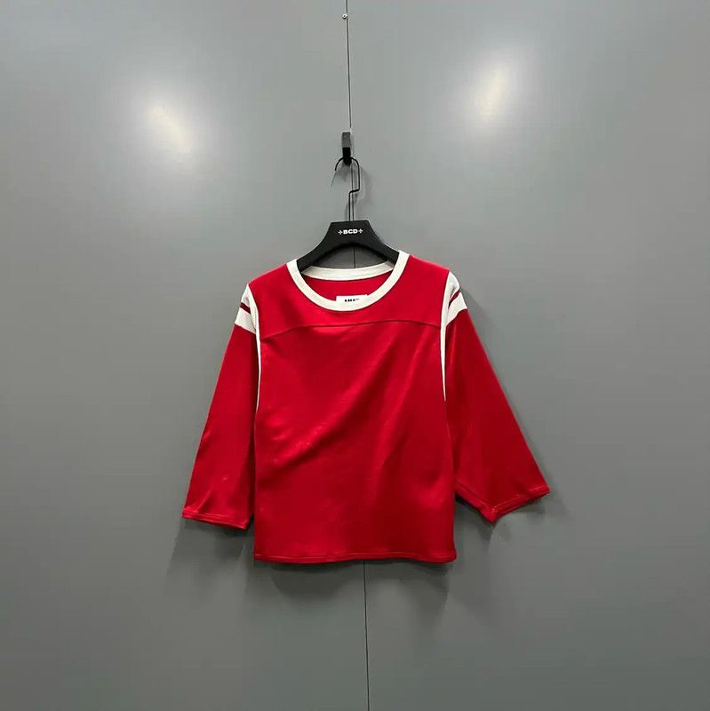 Maison Margiela Maison Margiela Red Cotton Short Sleeve T-Shirt 0089 Size M / US 6-8 / IT 42-44 - 1 Thumbnail