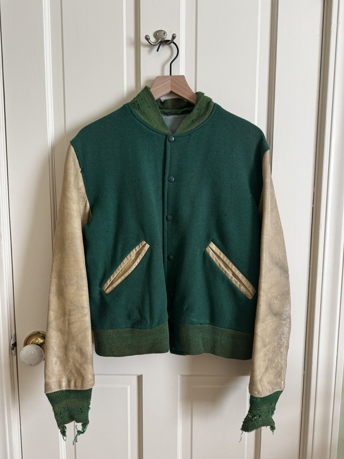 Vintage 1940s/1950s Vintage Varsity Jacket Size US M / EU 48-50 / 2 - 2 Thumbnail