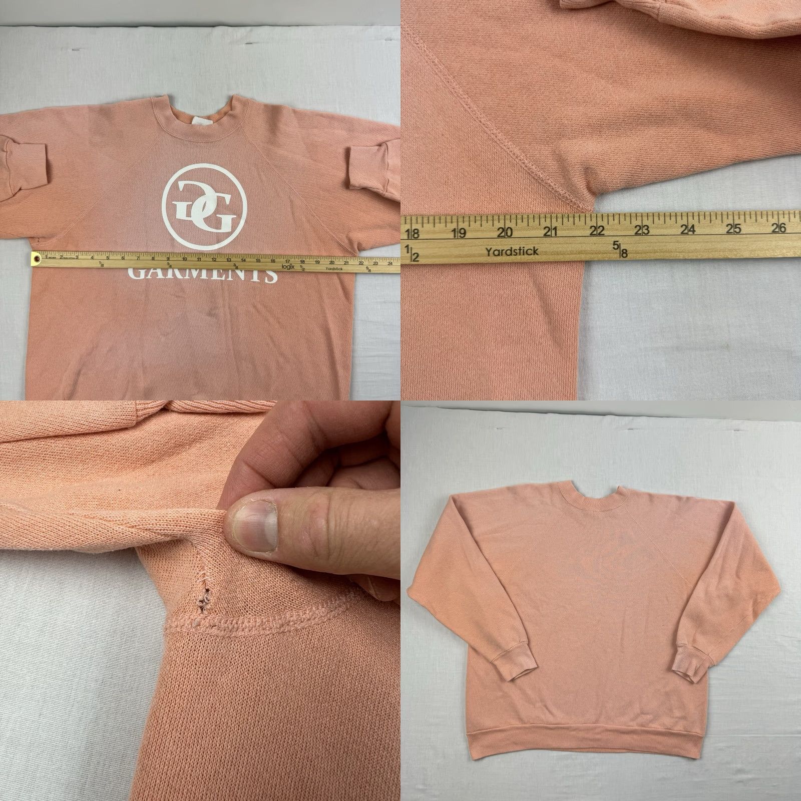 Tultex VINTAGE Tultex Sweatshirt Shirt Adult Large Pink 80s Spellout Graphic Obscure Mens Pullover Size US L / EU 52-54 / 3 - 8 Thumbnail
