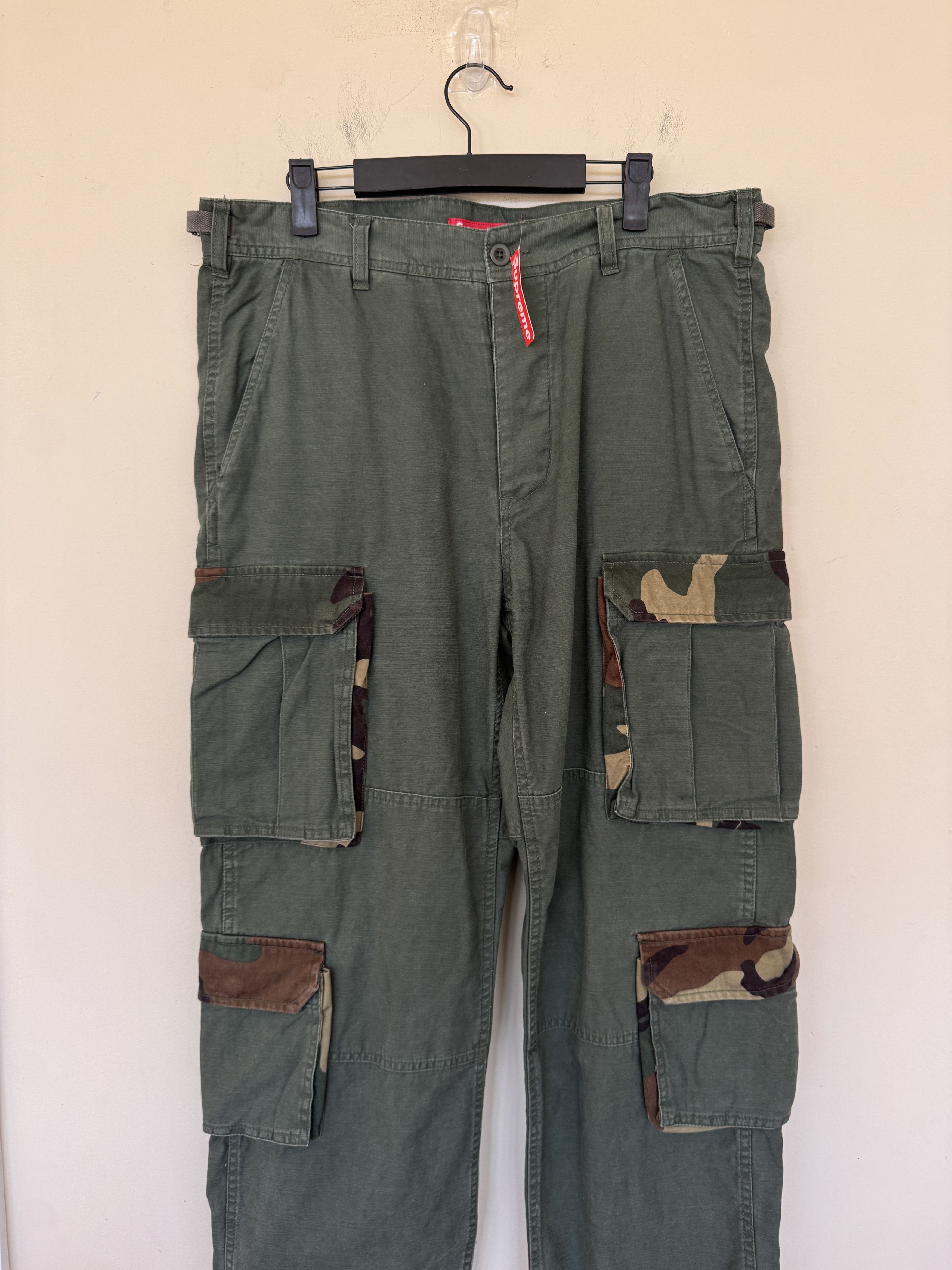 Supreme Supreme Green Cargos Size US 34 / EU 50 - 3 Thumbnail