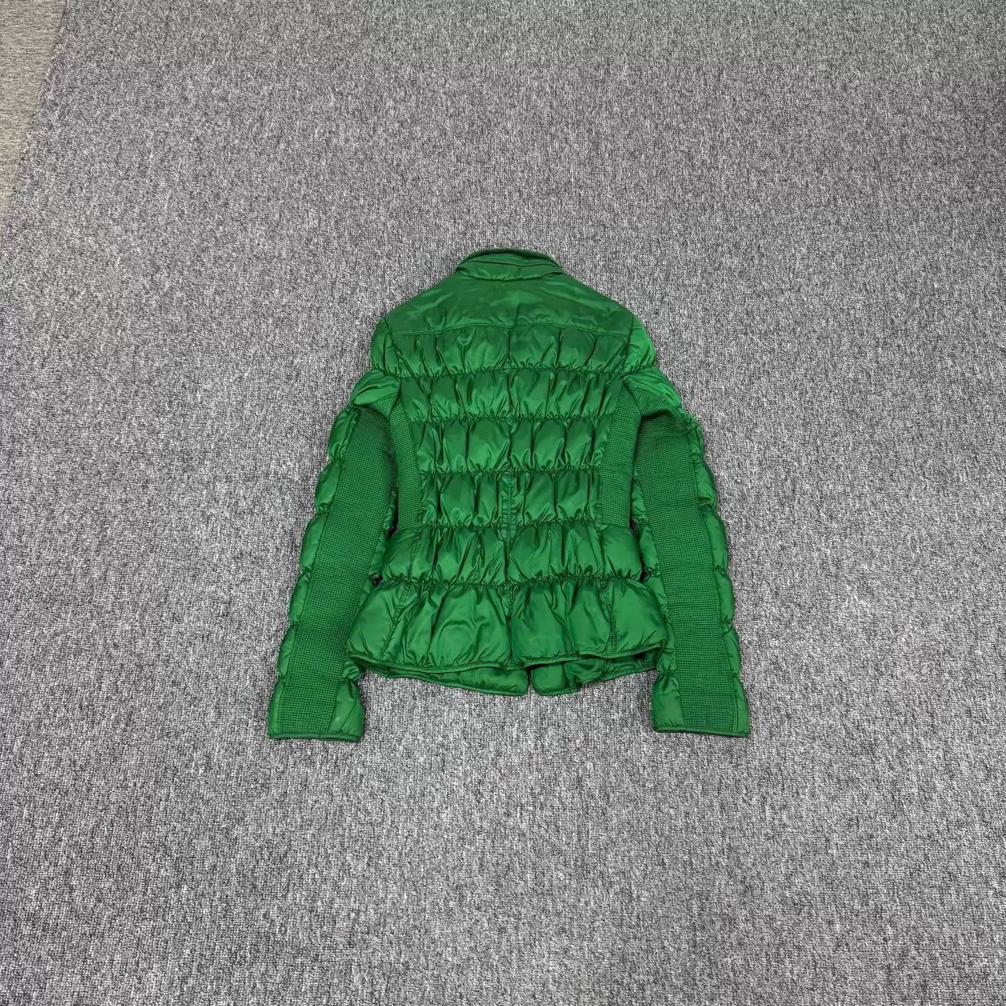 Burberry Burberry Green Collar Pleated Quilted Cotton Jacket S Size S / US 4 / IT 40 - 2 Thumbnail