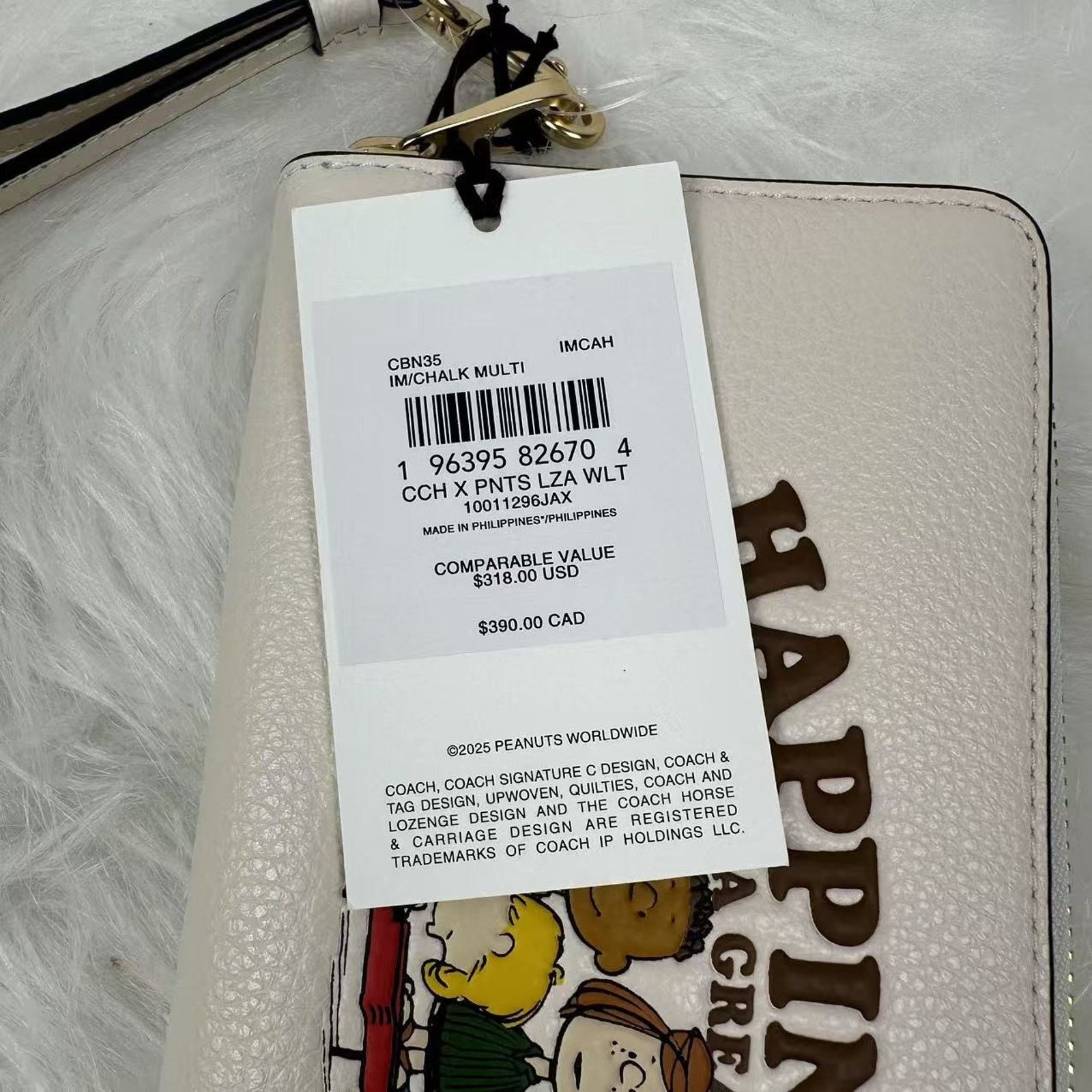 Coach COACH x PEANUTS Long Zip Around Wallet Snoopy Friends Chalk Size ONE SIZE - 3 Thumbnail