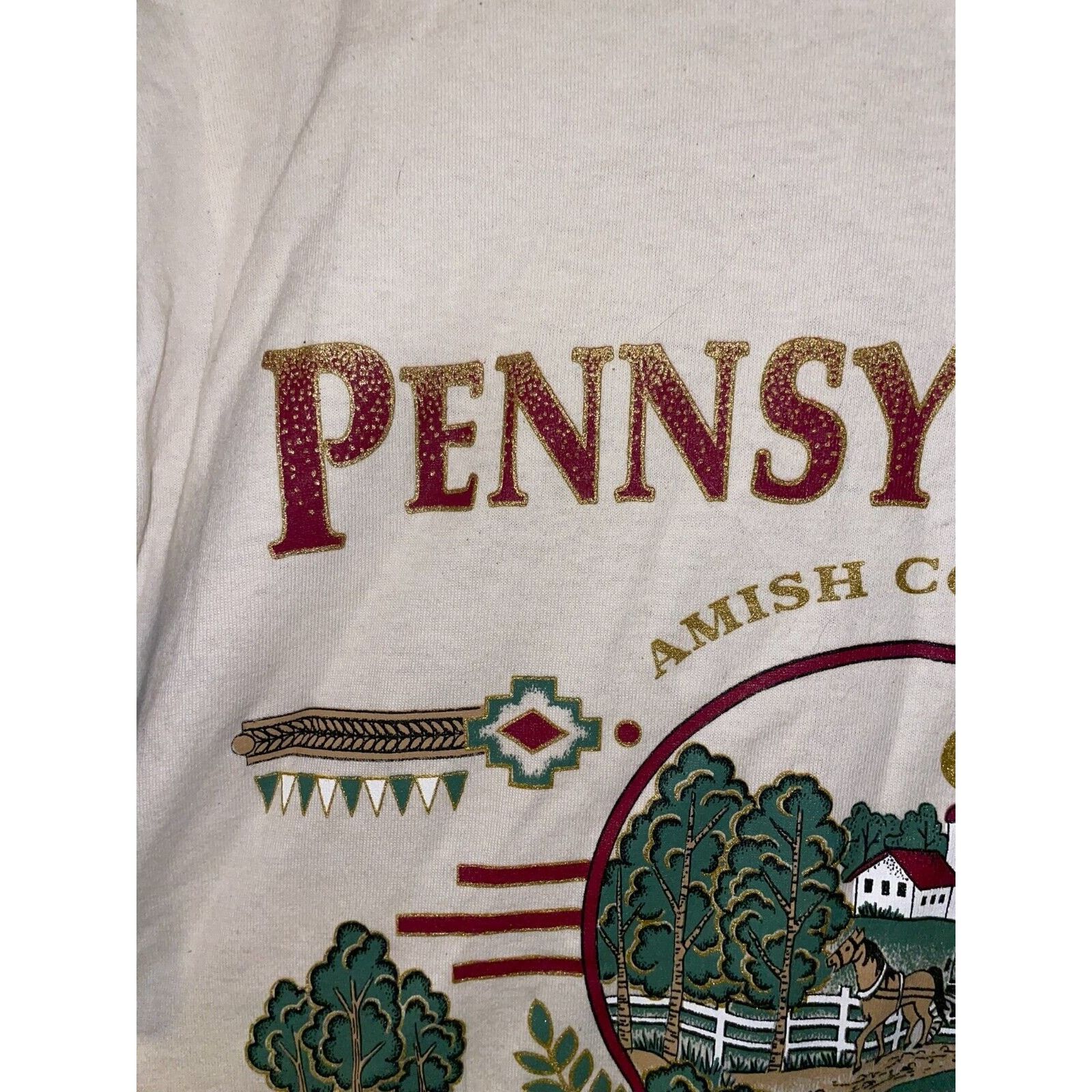 Vintage Vintage Test Print Shirt Pennsylvania Amish Country 90s L Size US L / EU 52-54 / 3 - 3 Thumbnail