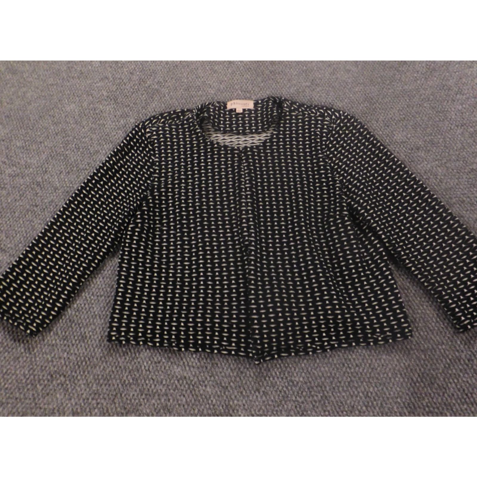 Jones New York Jones New York Philosophy Womens Sweater XL Black Cardigan Open-Knit Turtleneck Pullover Raglan Sleeve Logo Knit Modern Size XL / US 12-14 / IT 48-50 - 2 Thumbnail