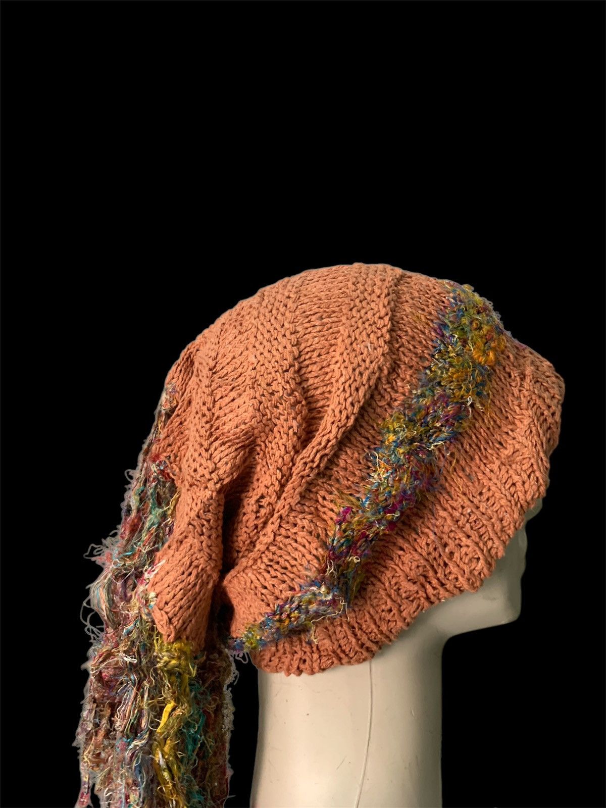 Japanese Brand × Kapital × Vintage Crochet knitted handmade hairy long big Beanie Hats Size ONE SIZE - 5 Thumbnail
