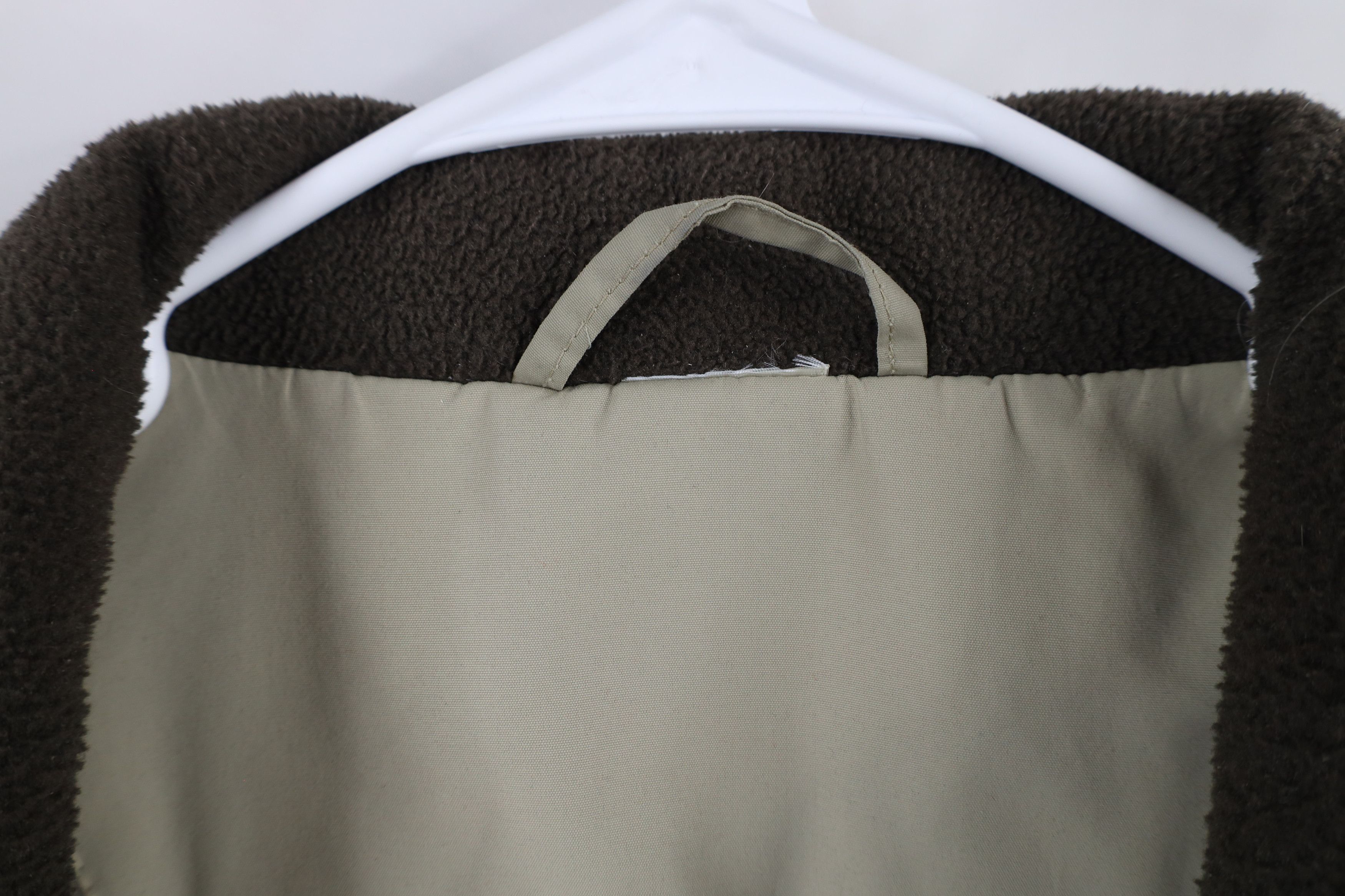 Vintage Vintage 90s Streetwear Blank Full Zip Bomber Jacket Beige Size US XXL / EU 58 / 5 - 10 Thumbnail