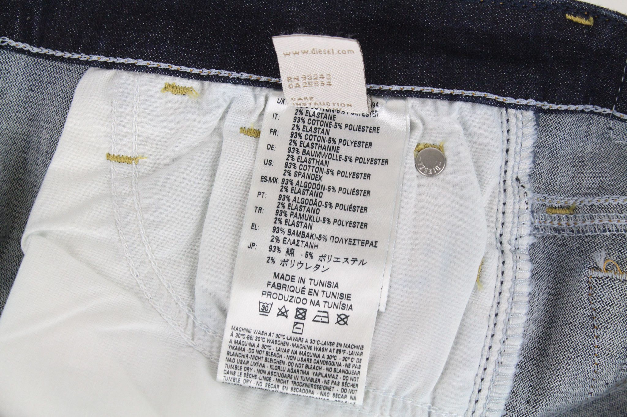 Diesel SKINZEE 0813C W25/L32 Blue Stretch Jeans 70148 Size 25" / US 0 / IT 36 - 7 Thumbnail