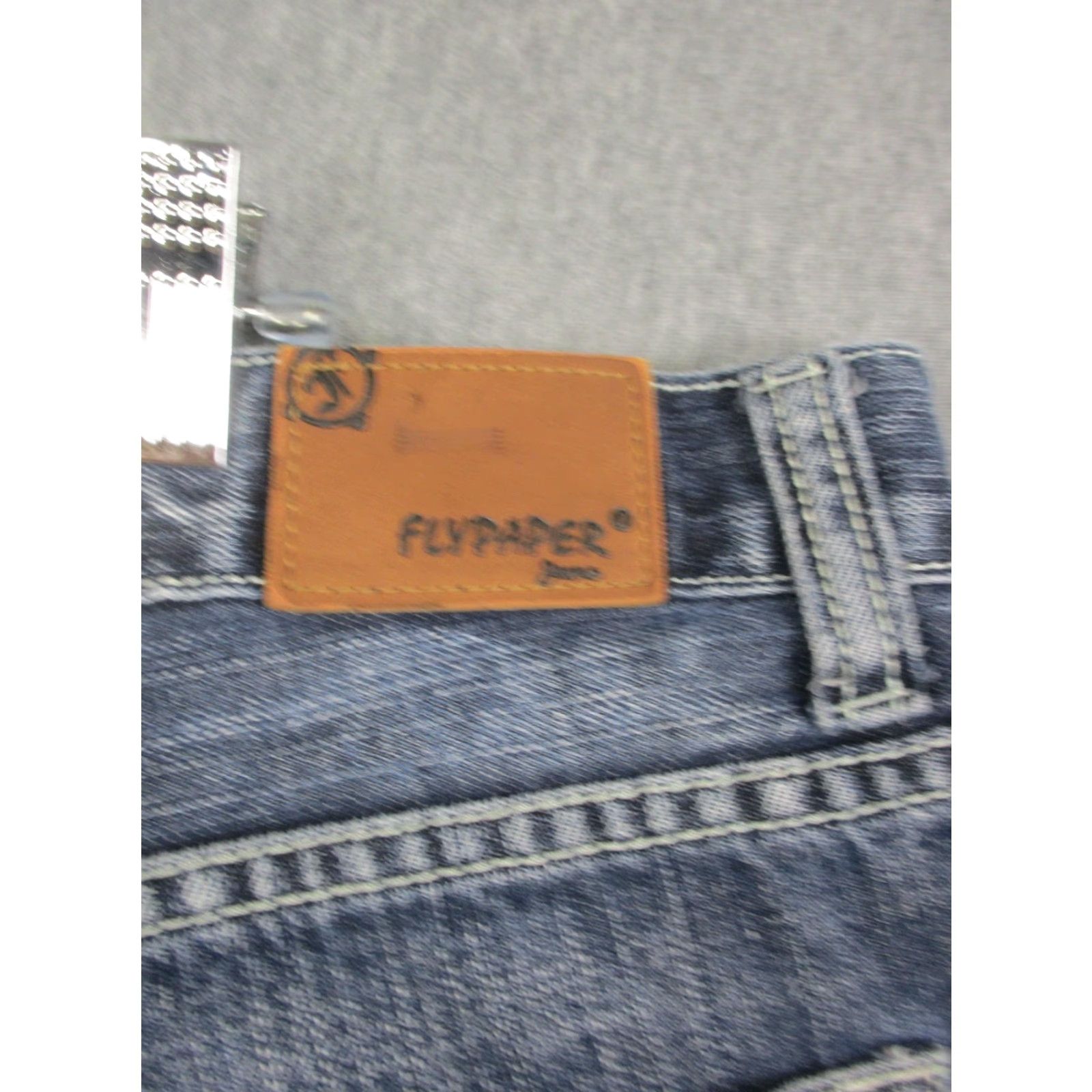 Denime Flypaper Jeans Mens 38x30 Blue Bootcut Denim Distressed Faded Wash Casual Pants Mens Size US 38 / EU 54 - 7 Thumbnail