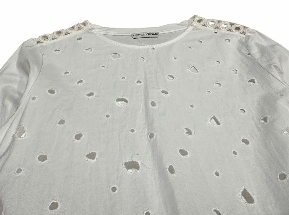 Issey Miyake 🔥Rare Vintage Tsumori Chisato Perforated Geometric Shirt Size M / US 6-8 / IT 42-44 - 13 Thumbnail