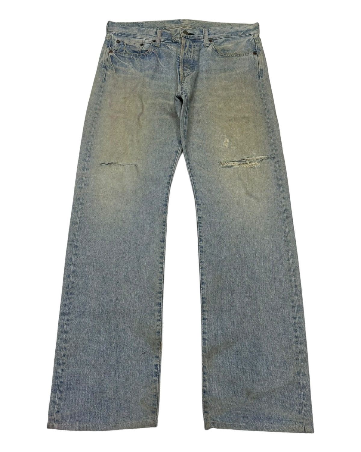 Hysteric Glamour 🔥VINTAGE SPELLBOUND BLUE WASH DISTRESSED DENIM JEANS Size US 33 - 1 Thumbnail