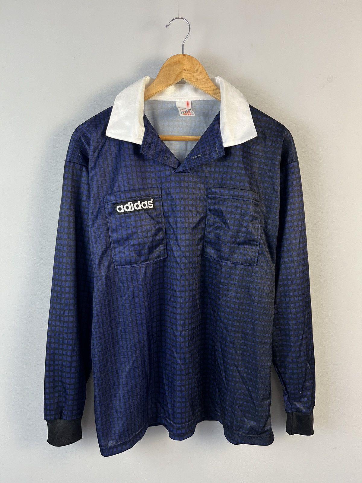 Adidas × Vintage Adidas Vintage Retro Y2K Streetwear 90's Plaid Jersey Size US M / EU 48-50 / 2 - 1 Thumbnail