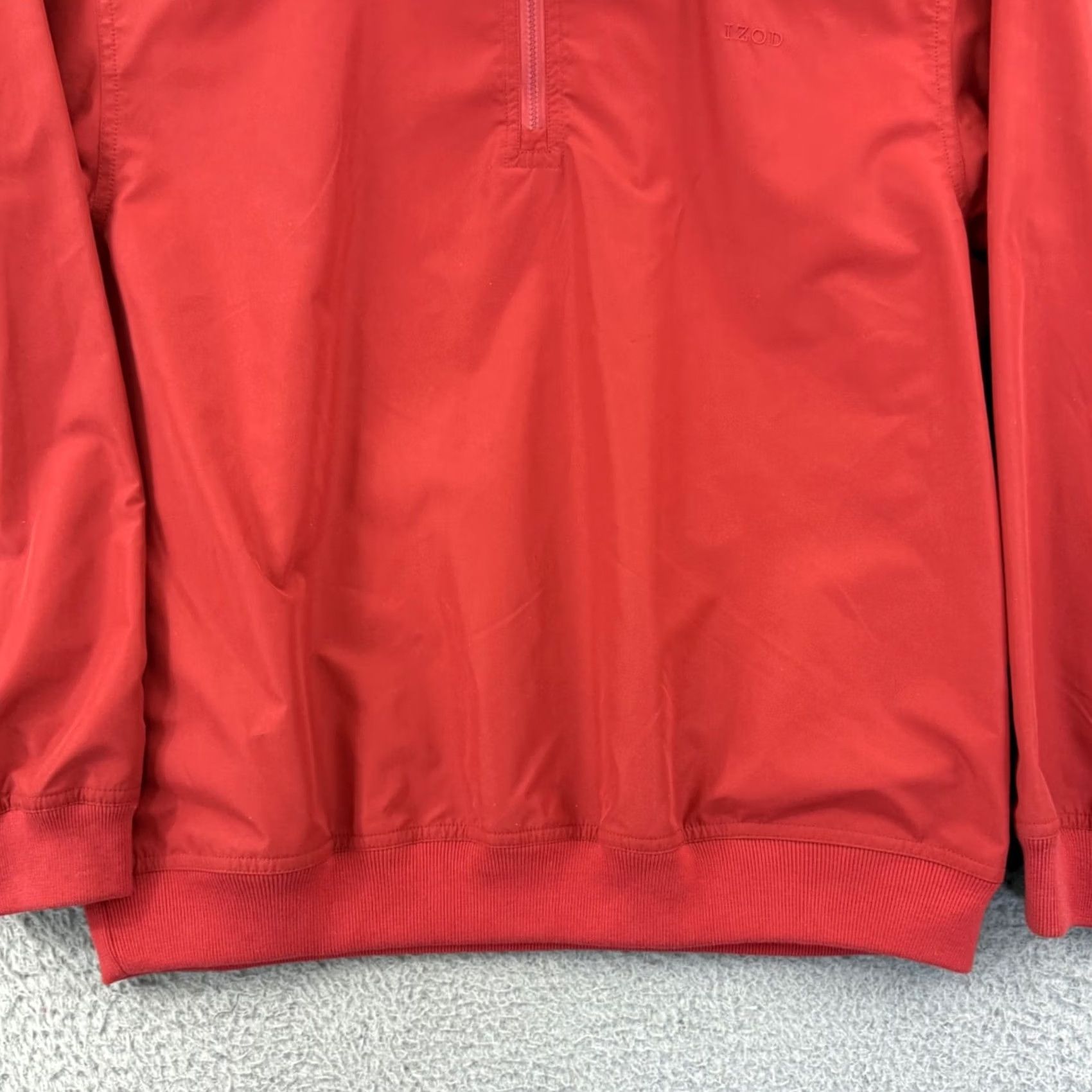 Izod VINTAGE IZOD Jacket Womens Red Windbreaker Jacket IZOD Medium Red 90s Sports Linen? (Note: No new words added; adjust as per constraints) Size M / US 6-8 / IT 42-44 - 2 Thumbnail