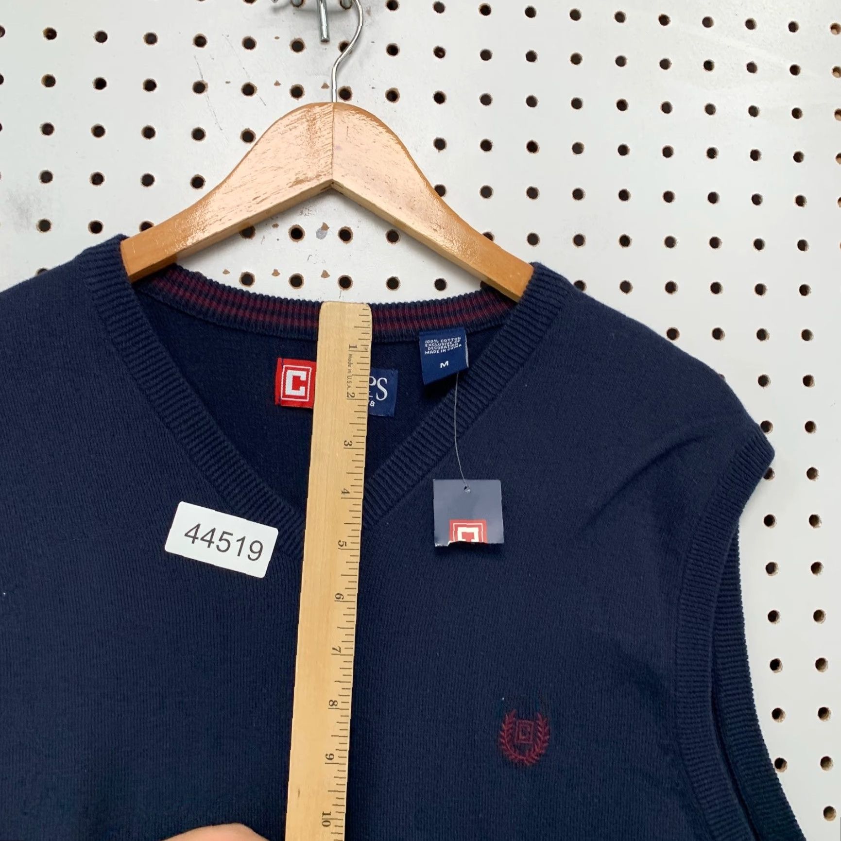 Chaps Chaps New Cotton Logo Navy Blue Sleeveless Sweater Vest Mens Medium Casual Knit Cotton Vest Logo Chaps Blue Navy Mens M Regular All Size US M / EU 48-50 / 2 - 7 Thumbnail