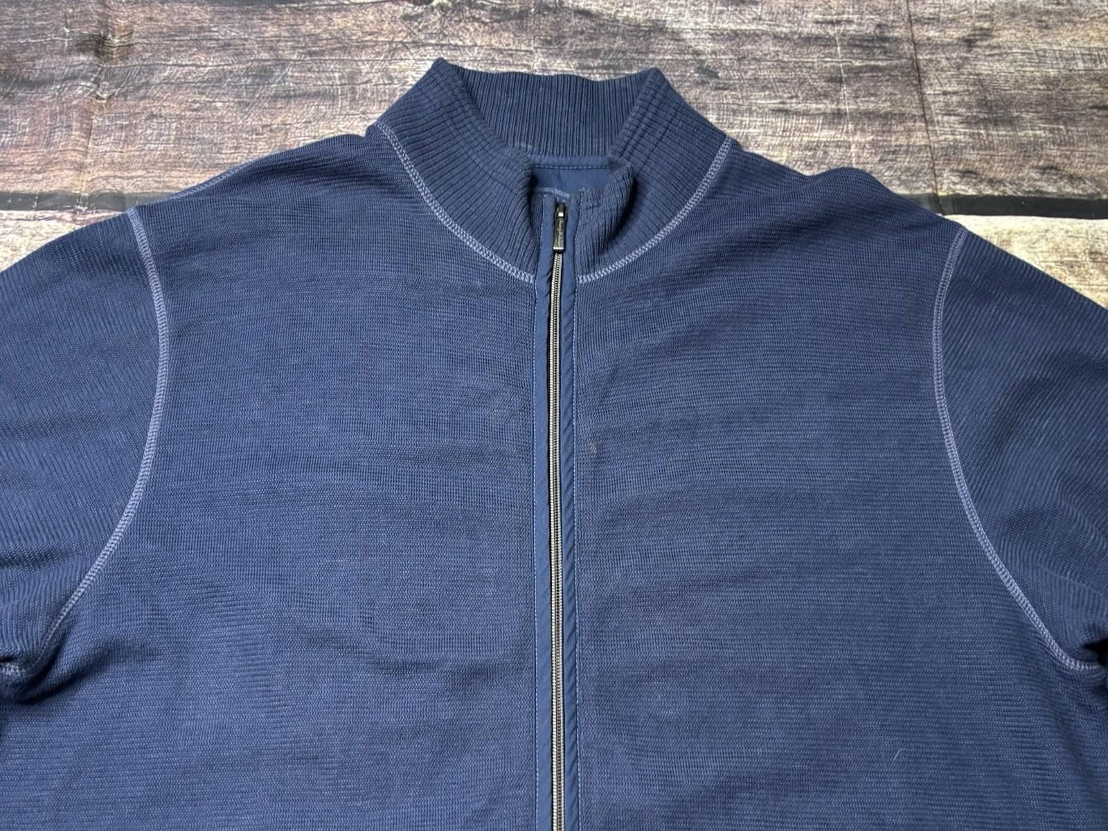 Tommy Bahama Tommy Bahama Sweater Mens Large Full Zip Elbow Patch Cotton Size US L / EU 52-54 / 3 - 4 Thumbnail