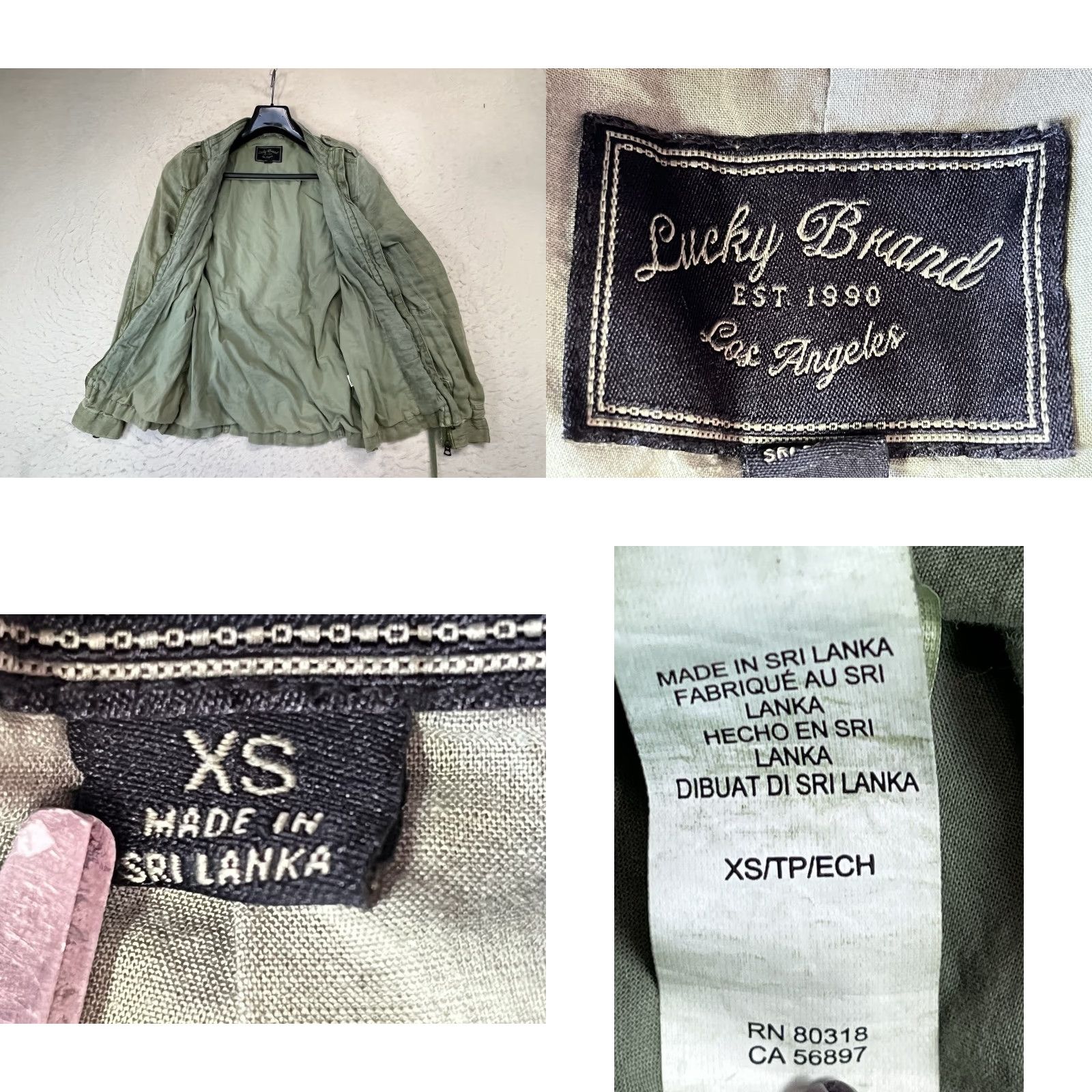 Lucky Brand Lucky Brand Jacket Women XS Green Linen Drawstring Waist Short Sleeve Pockets Breathable Casual Travel Regular Fit Vintage: No Size XS / US 0-2 / IT 36-38 - 8 Thumbnail