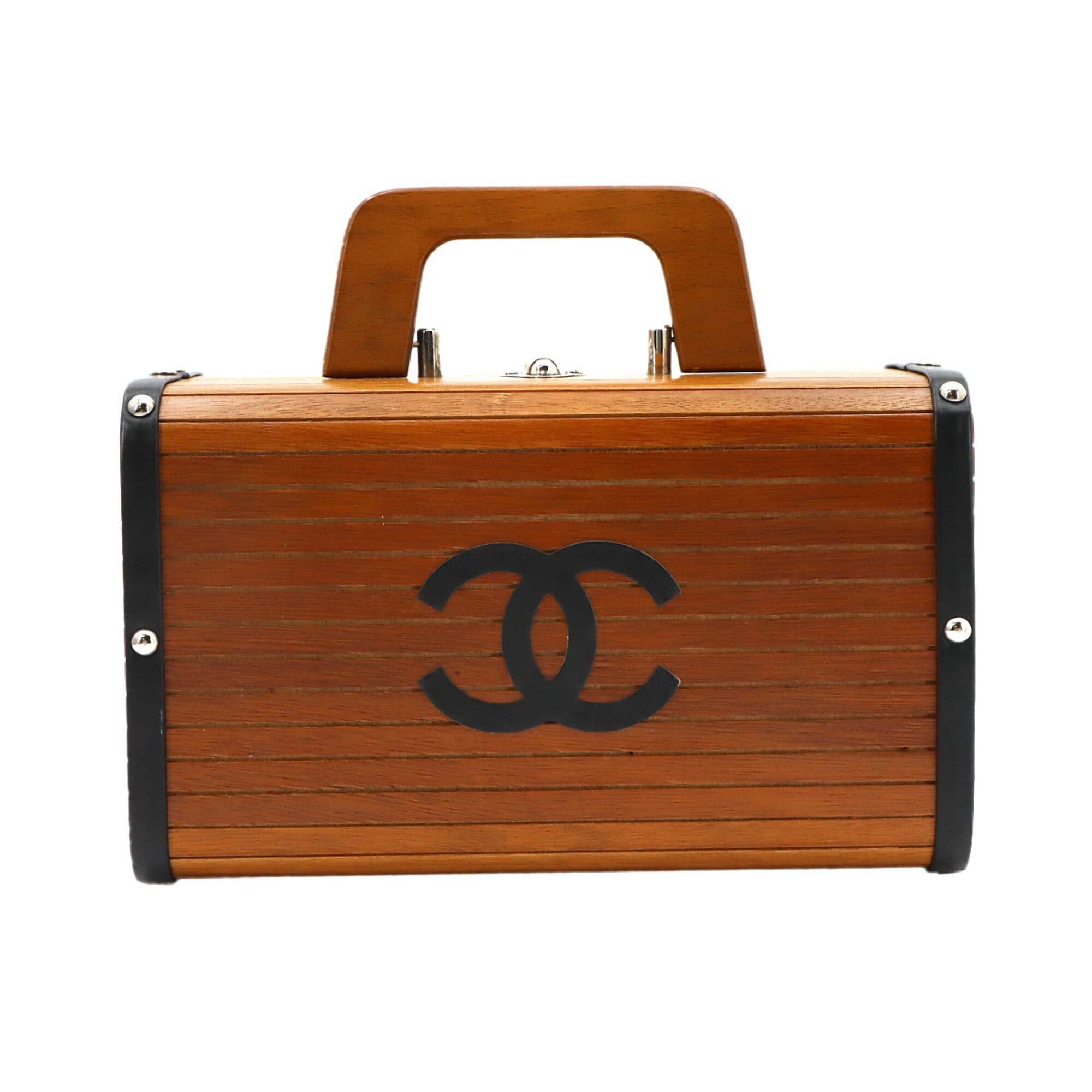Chanel Chanel Wood Vanity Handbag - and Leather, Brown, Black, Silver Hardware Size ONE SIZE - 1 Thumbnail