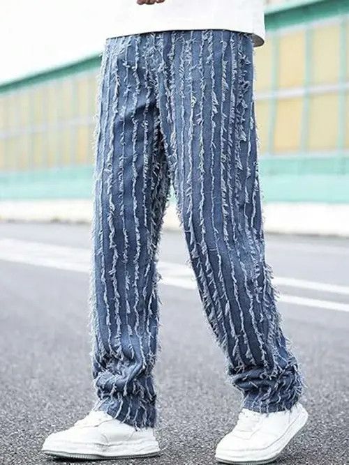 Jean LOOSE fit skate washed vintage jeans pants Size US 31 - 1 Thumbnail