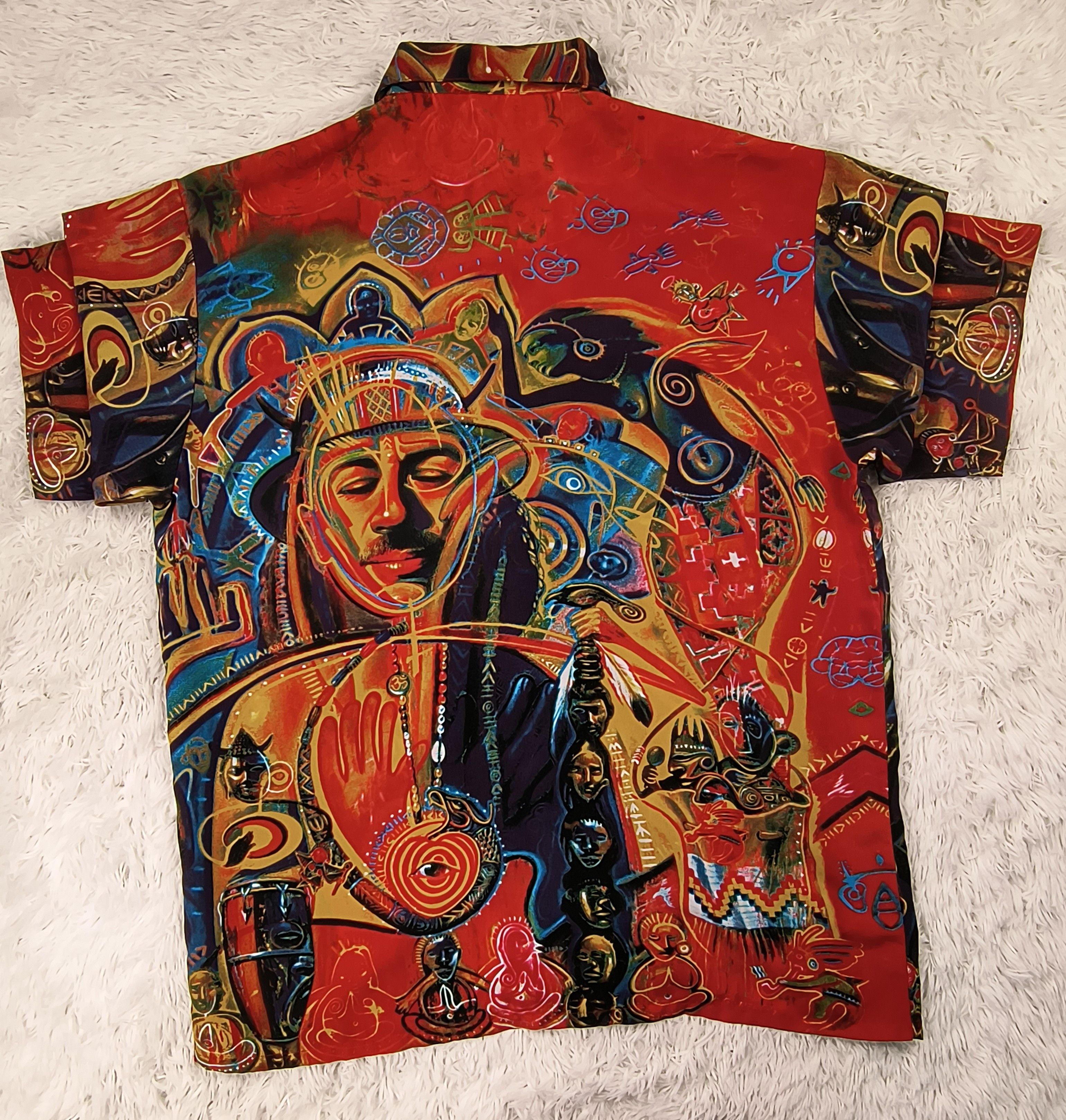 Dragonfly Vintage Carlos Santana shaman 90s button up shirt Size US XL / EU 56 / 4 - 7 Thumbnail