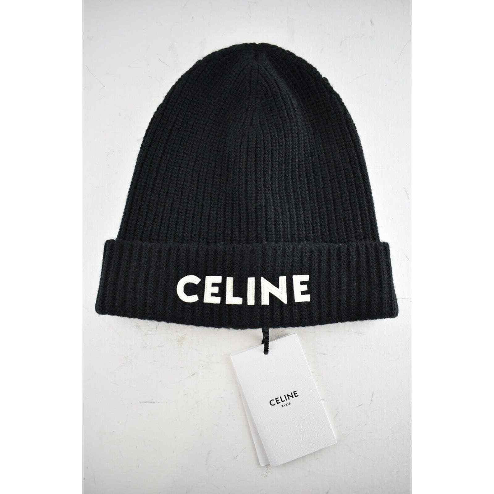 Celine Celine Paris Laine Knit Wool Embroidered Beanie Winter Hat Size ONE SIZE - 2 Thumbnail