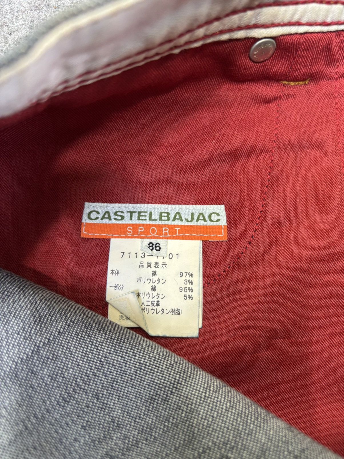 Jean Charles De Castelbajac Archival CASTELBAJAC Mammoth Patch Logo Stretchy Denim F889 Size US 34 / EU 50 - 12 Thumbnail