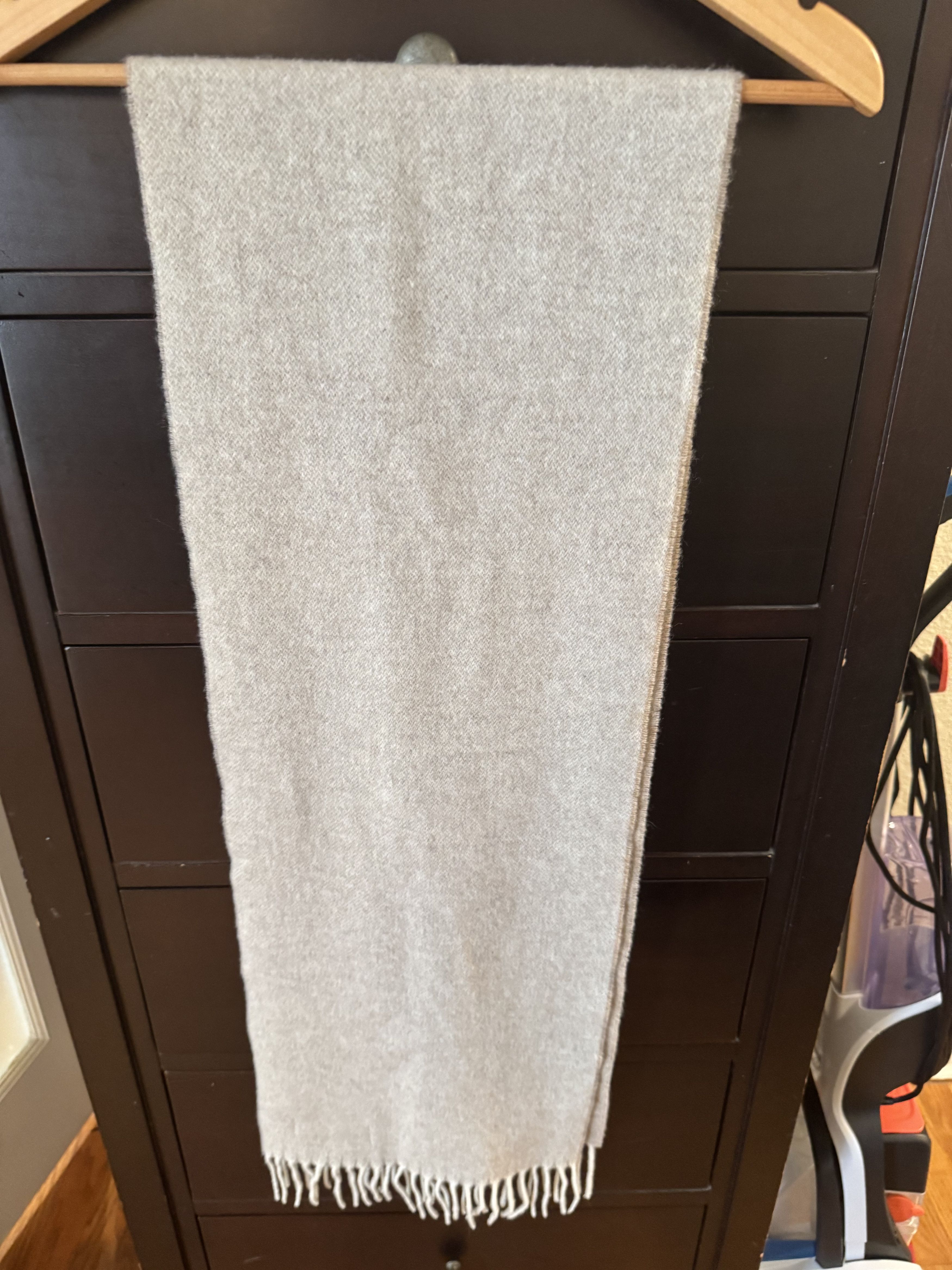 Other Light Tan Cashmere Scarf Size ONE SIZE - 2 Thumbnail