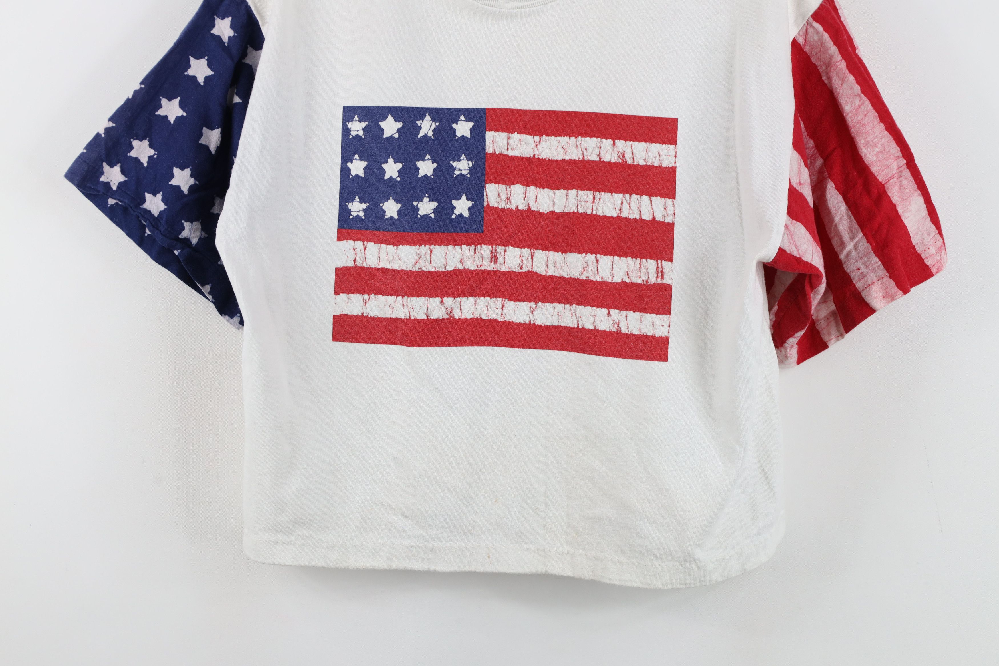 Vintage Vintage 90s Winery USA Flag Cropped Short Sleeve T-Shirt USA Size M / US 6-8 / IT 42-44 - 3 Thumbnail