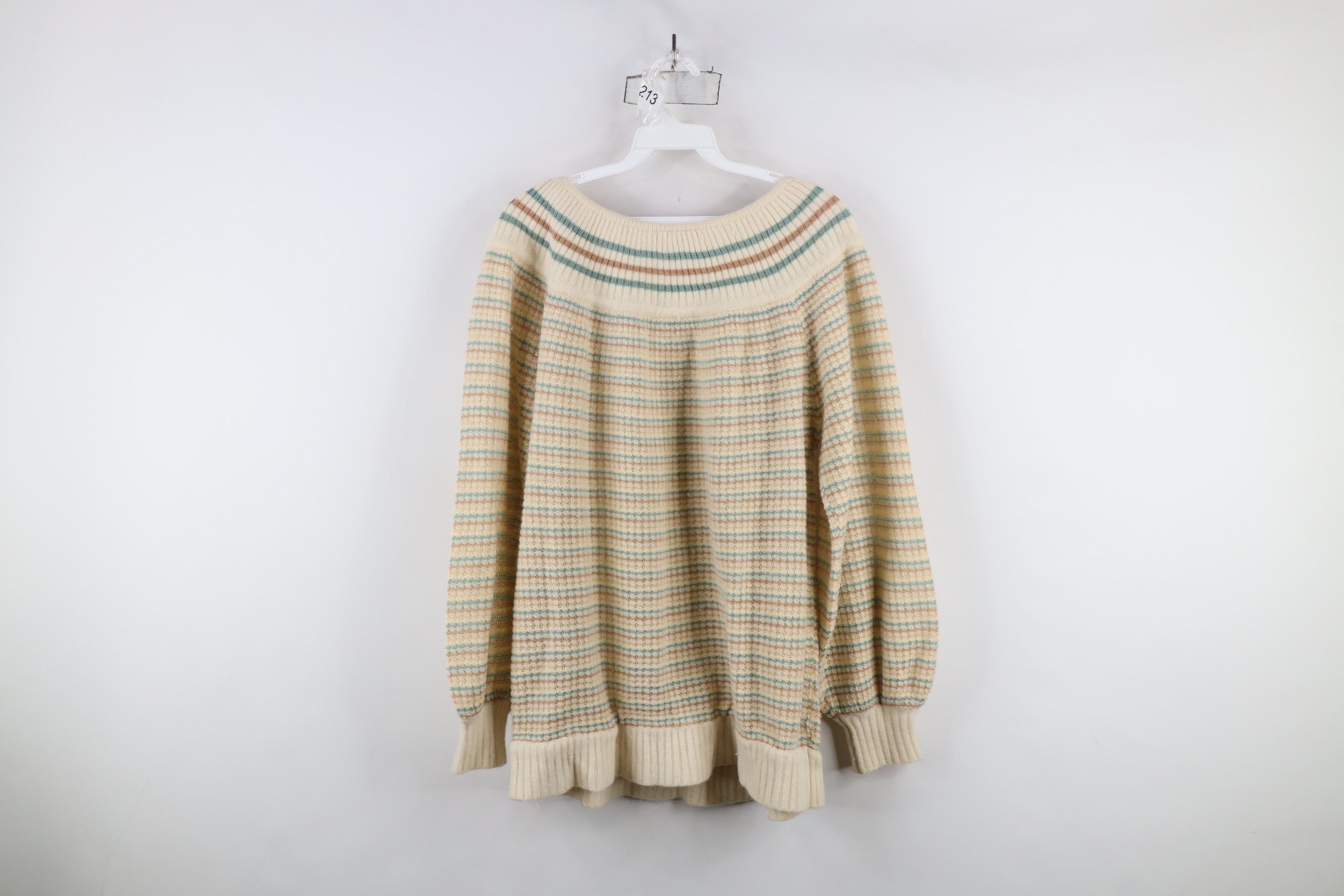 Vintage Vintage 70s Mid Century Modern MCM Lambswool Sweater Pastel Size M / US 6-8 / IT 42-44 - 8 Thumbnail