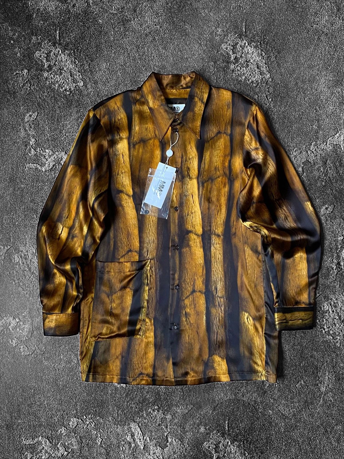 Maison Margiela NWT Maison Margiela Fur Print Sleeve Viscose Blouse Shirt Size US S / EU 44-46 / 1 - 3 Thumbnail