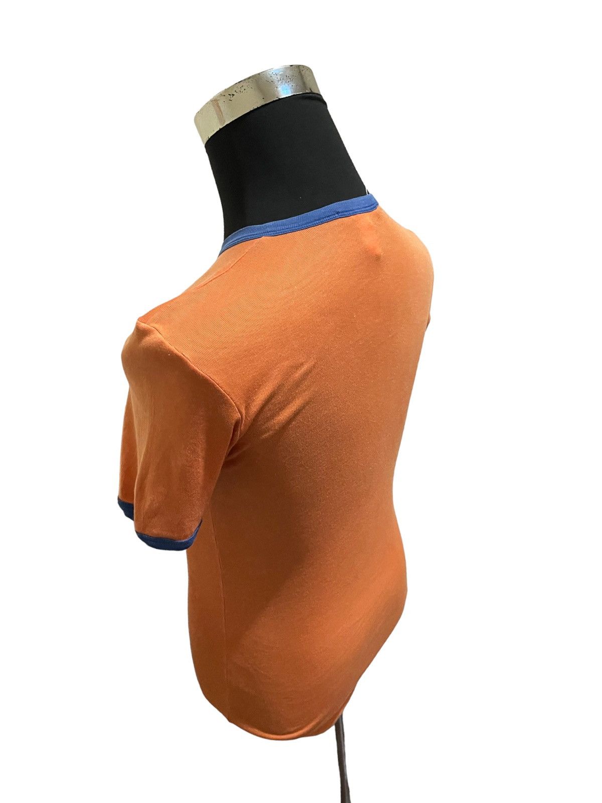 Dolce & Gabbana VTG '90s Dolce & Gabbana Italia Solarized Orange Ringer Tee Size S / US 4 / IT 40 - 10 Thumbnail