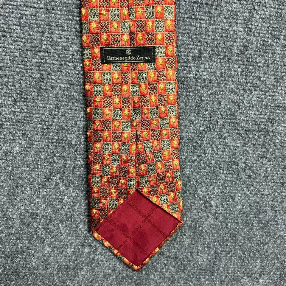 Ermenegildo Zegna Ermenegildo Zegna NeckTie Mens 4" x 59" Geometric Floral ` Size ONE SIZE - 5 Thumbnail