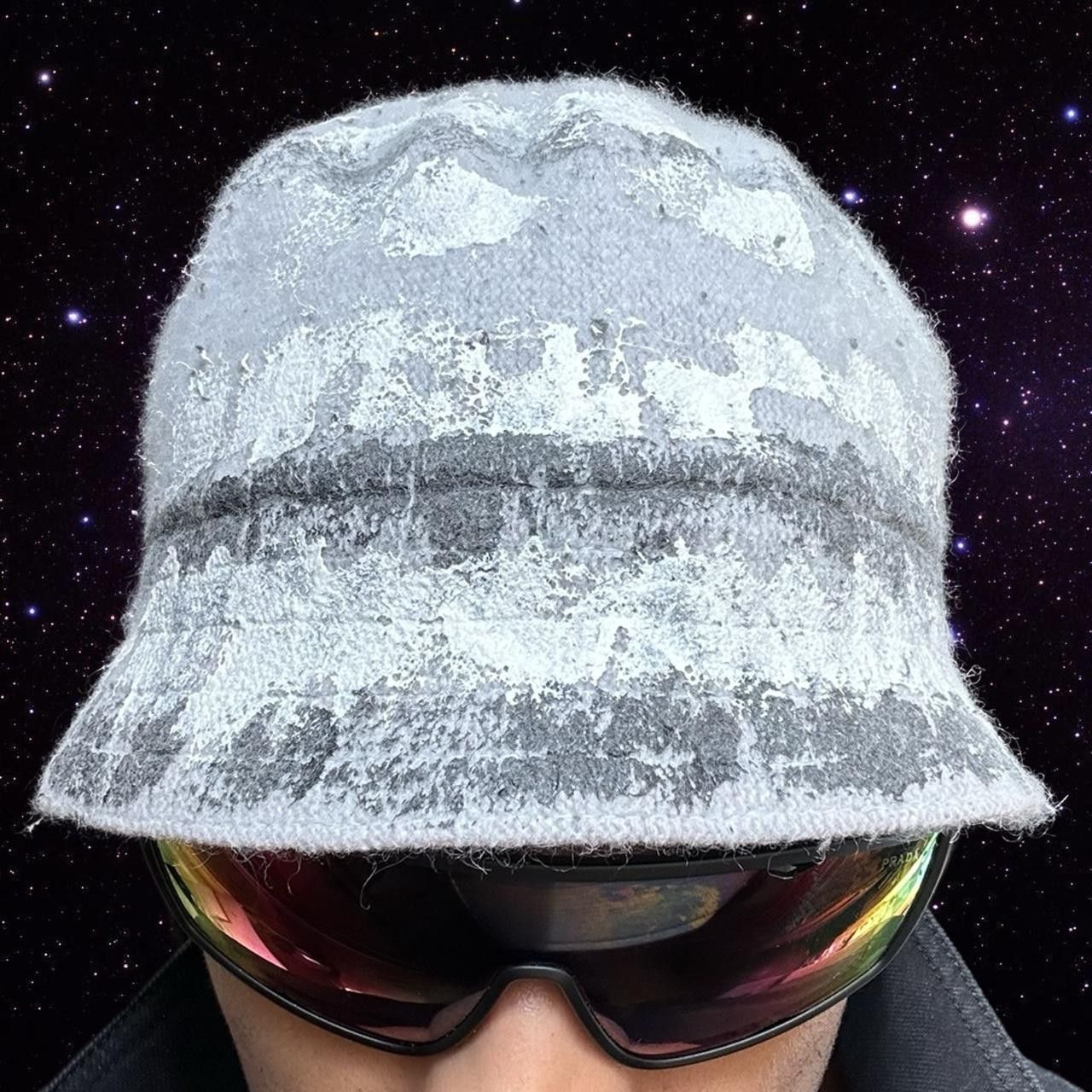Other ASTROBOI* Gray Faux Mohair Painted Bucket Hat Size ONE SIZE - 2 Thumbnail