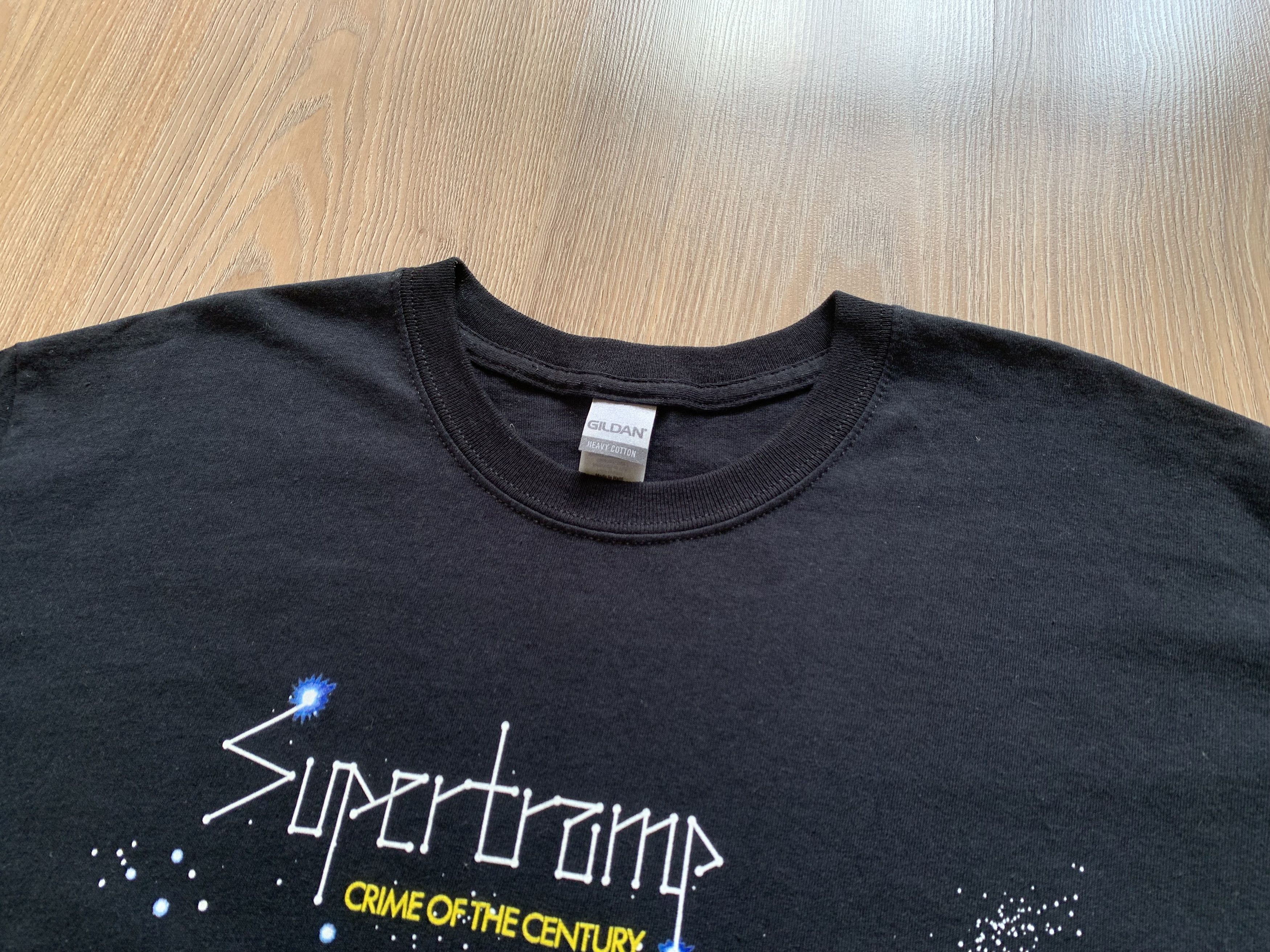 Band Tees × Gildan Gildan Supertramp Crime of The Century Black T Shirt Size US L / EU 52-54 / 3 - 5 Thumbnail