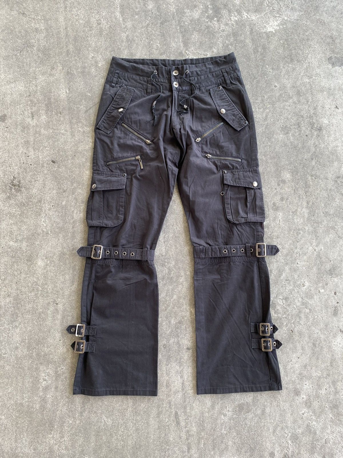 Japanese Brand × Vintage × semanticdesign Semantic Design Bondage Flare Cargo Pants Size US 31 - 2 Thumbnail