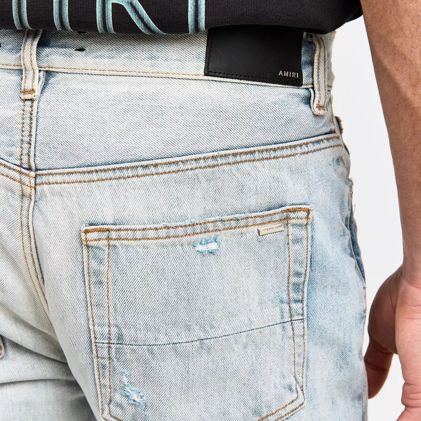 Amiri o1g2r1mq0426 Workman Straight Leg Jeans in Blue Size US 32 / EU 48 - 5 Thumbnail