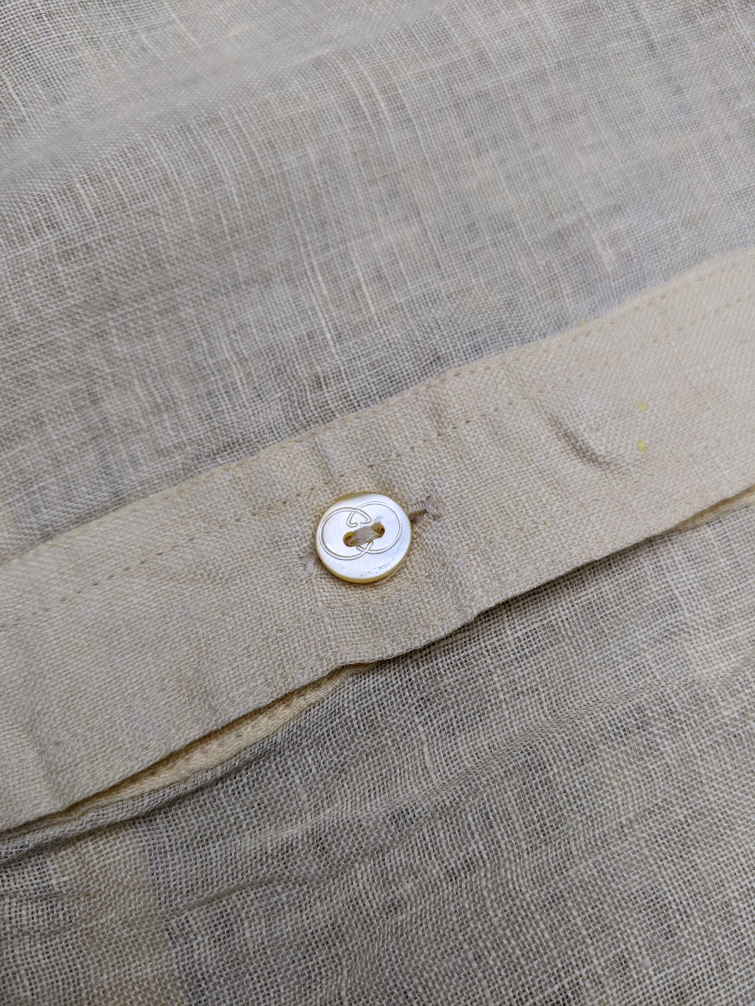Gucci Vintage Gucci Linen Shirt Size US M / EU 48-50 / 2 - 6 Thumbnail